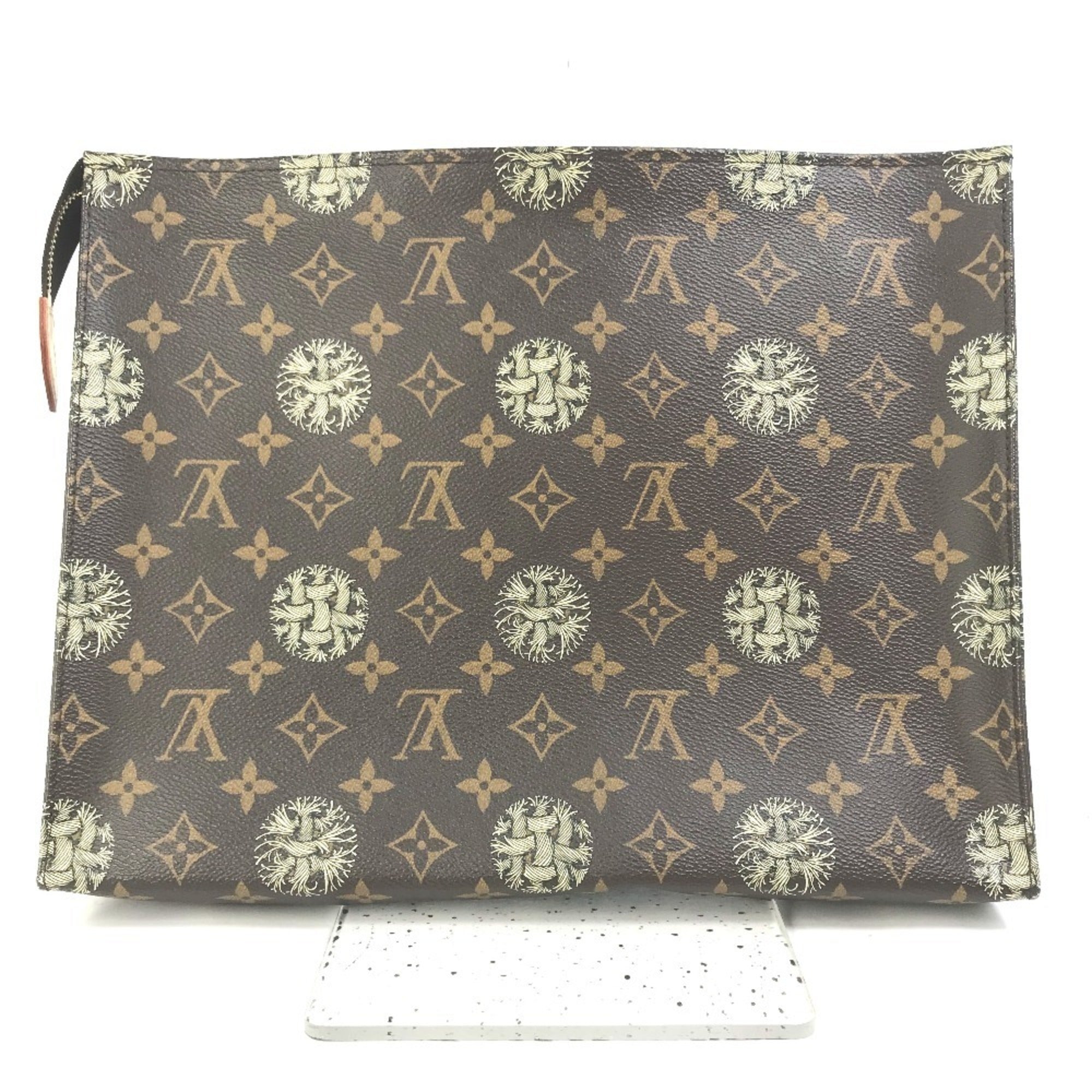 Louis Vuitton Brown Monogram Clutch Bag Pochette (Pre-Owned)