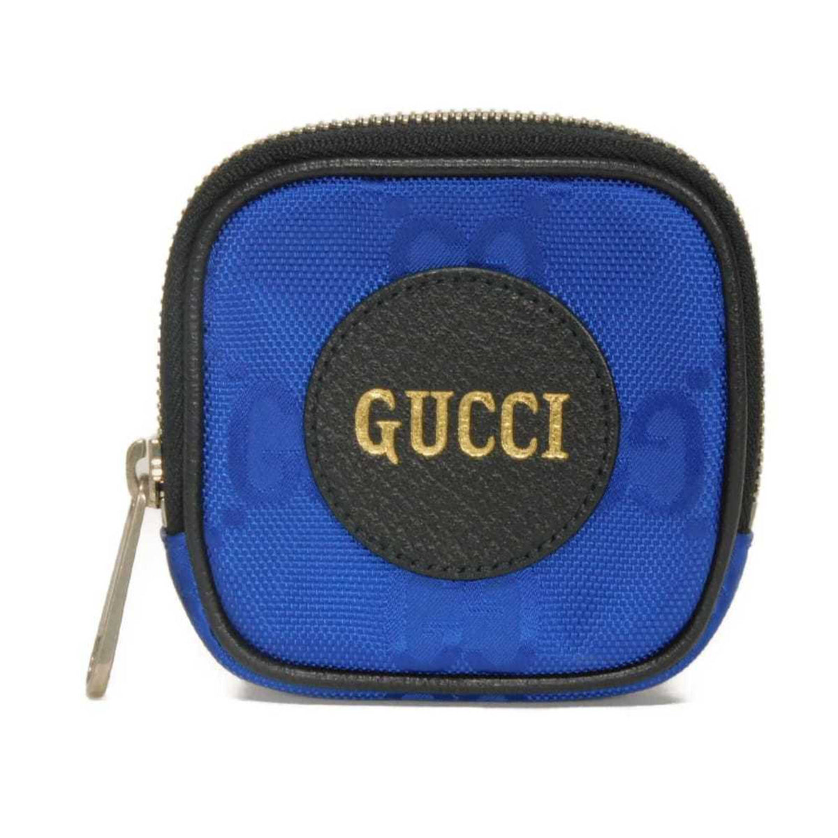 Gucci Blue Nylon Leather Coin Purse/Coin Case (Pre-Owned)
