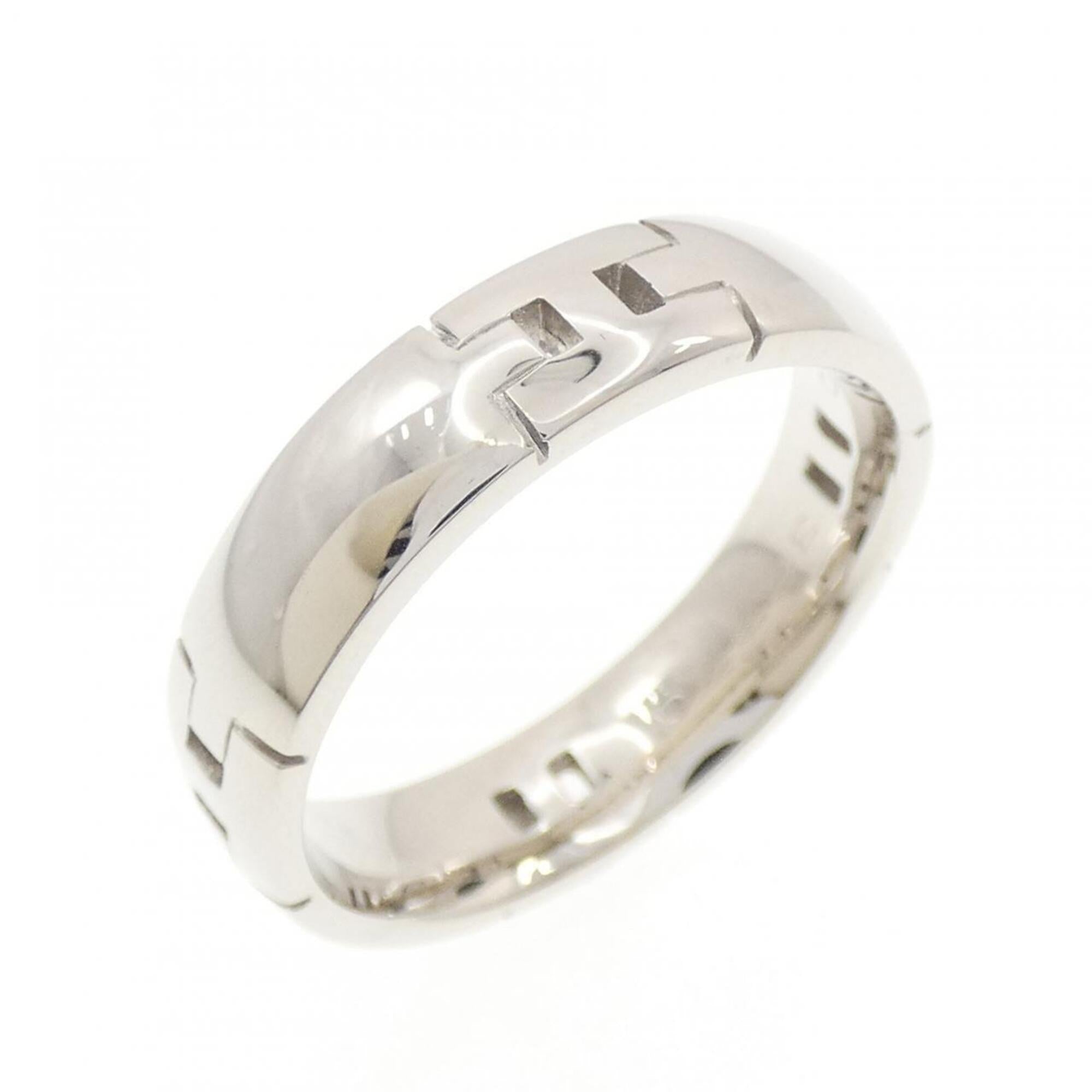 Hermes Silver White Gold (18K) Band Ring (Pre-Owned)