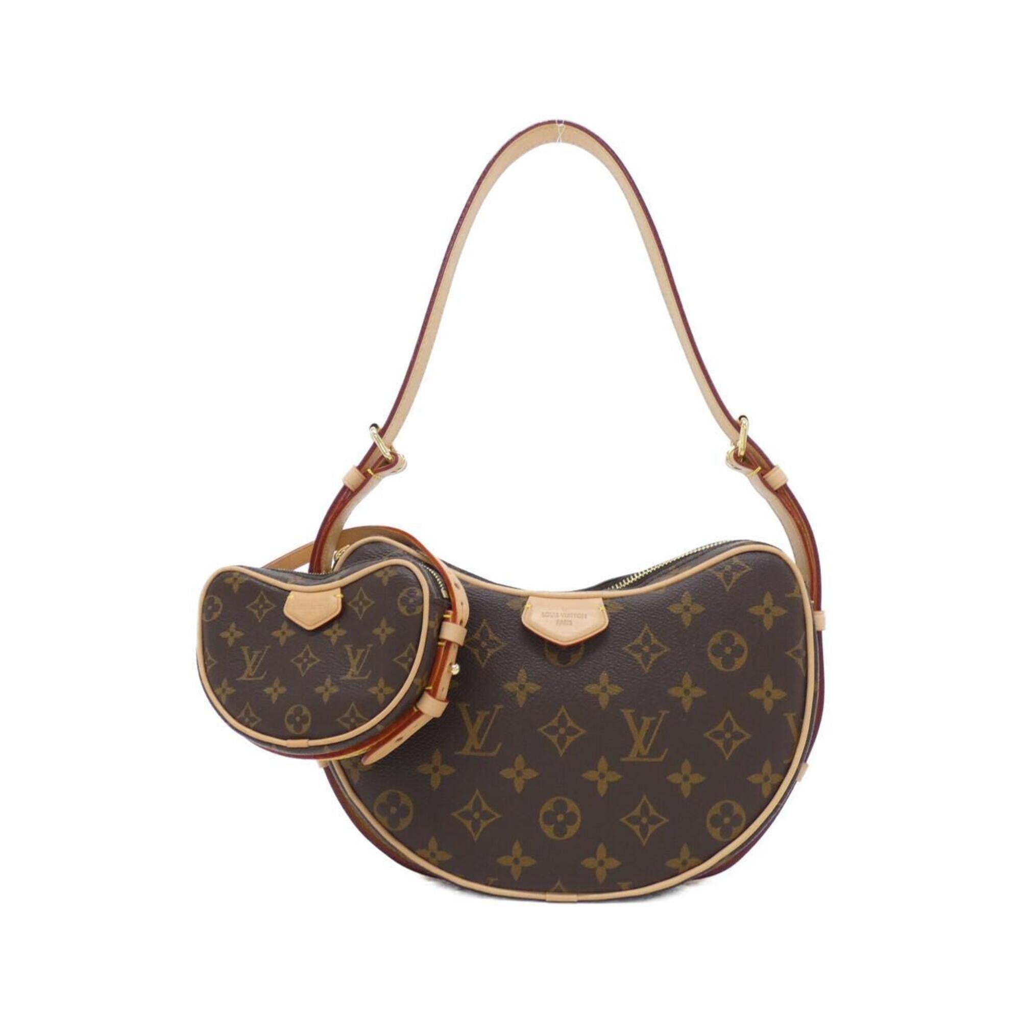 Louis Vuitton Marron Coated Canvas Pouch Shoulder Bag (Pre-Owned)