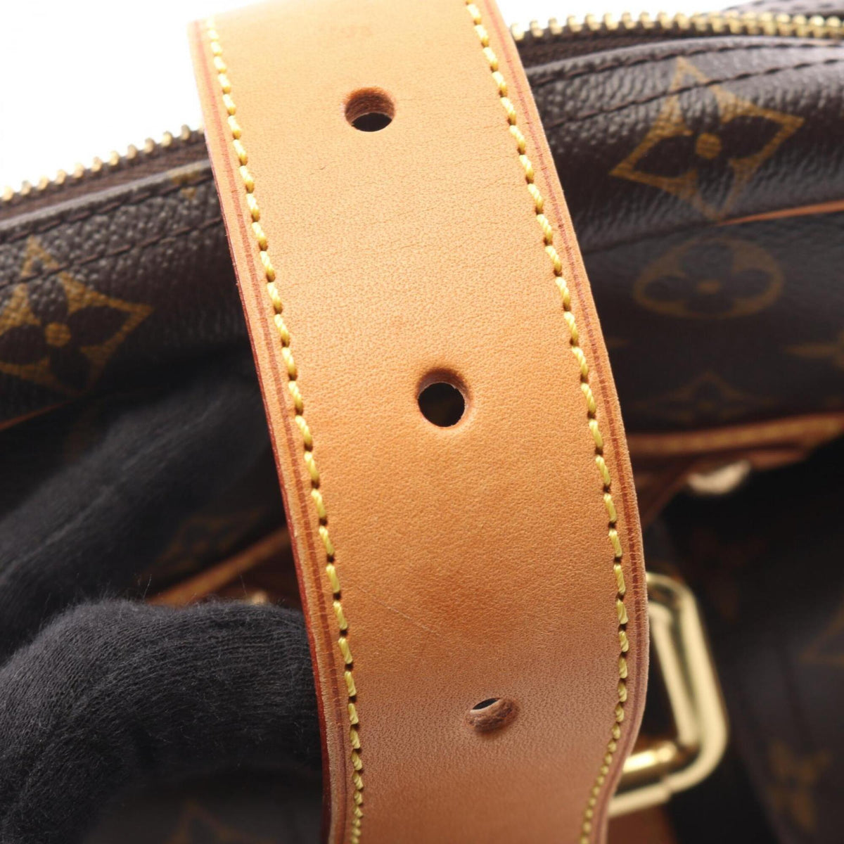 Louis Vuitton Monogram Brown Coated Canvas Leather Handbag (Pre-Owned)