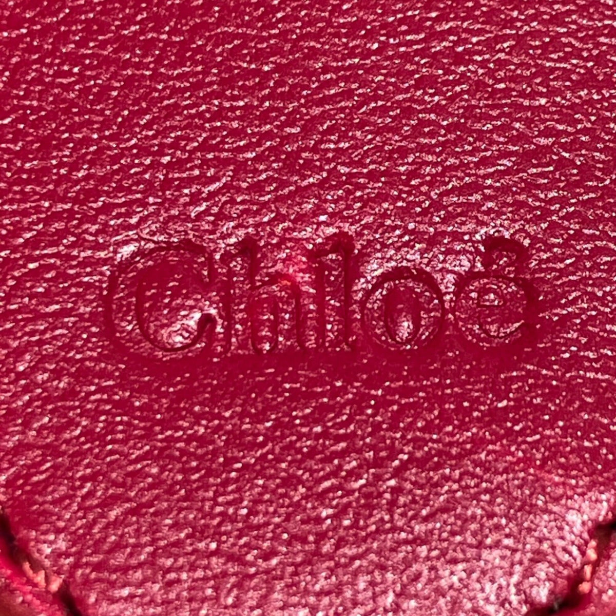Chloé Red Color Leather Coin Purse/Coin Case (Pre-Owned)
