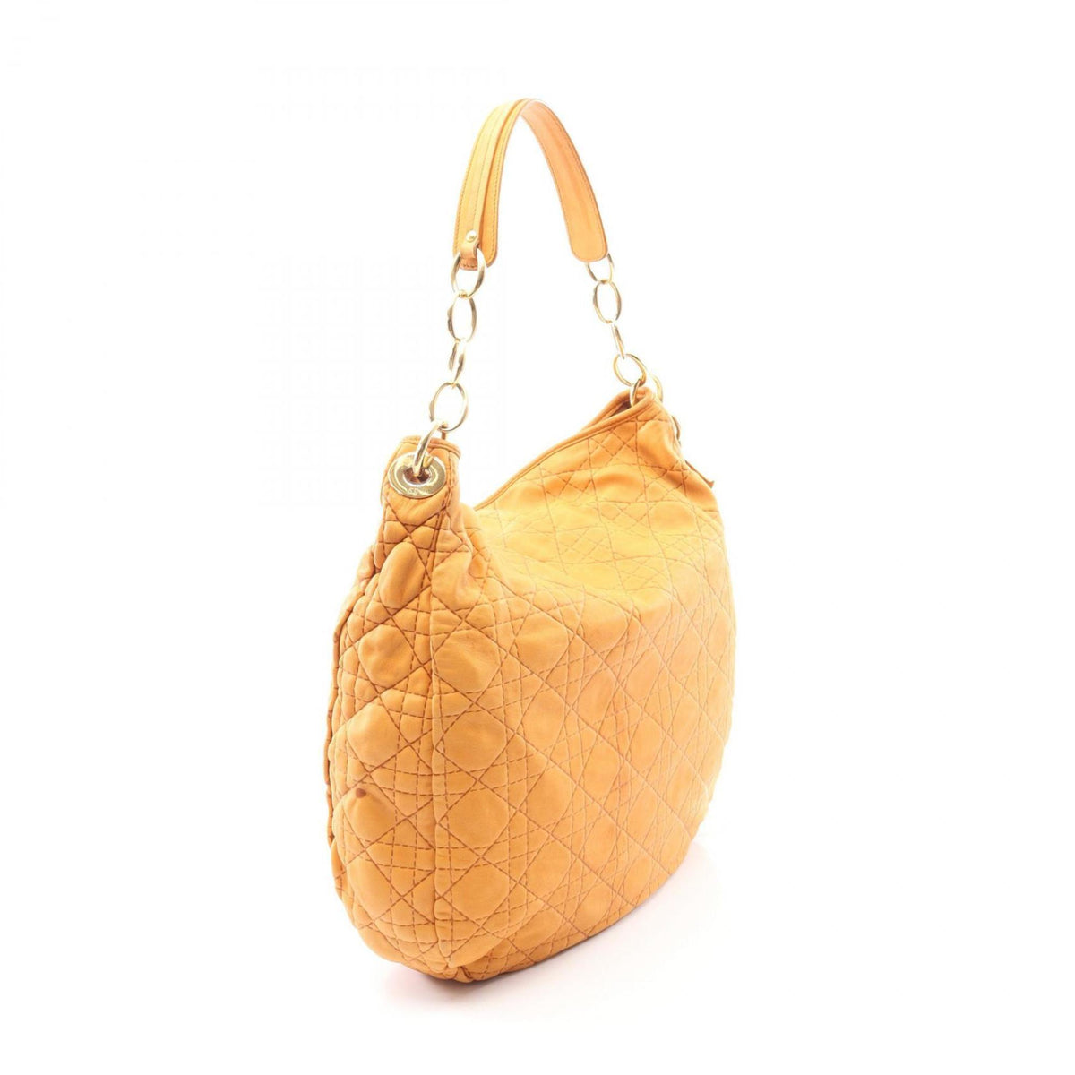 Christian Dior Orange Leather Handbag Shoulder Bag (Pre-Owned)