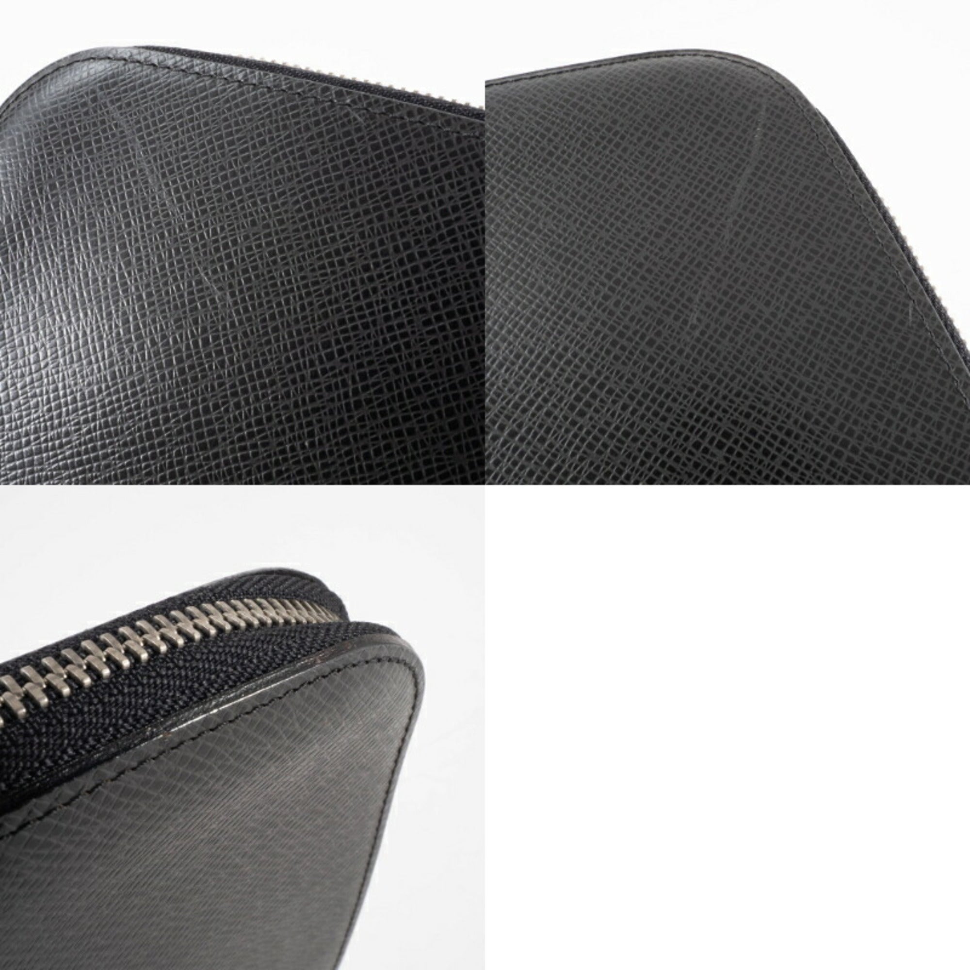 Louis Vuitton Black Taiga Leather Leather Long Bill Wallet (Bi-Fold) (Pre-Owned)