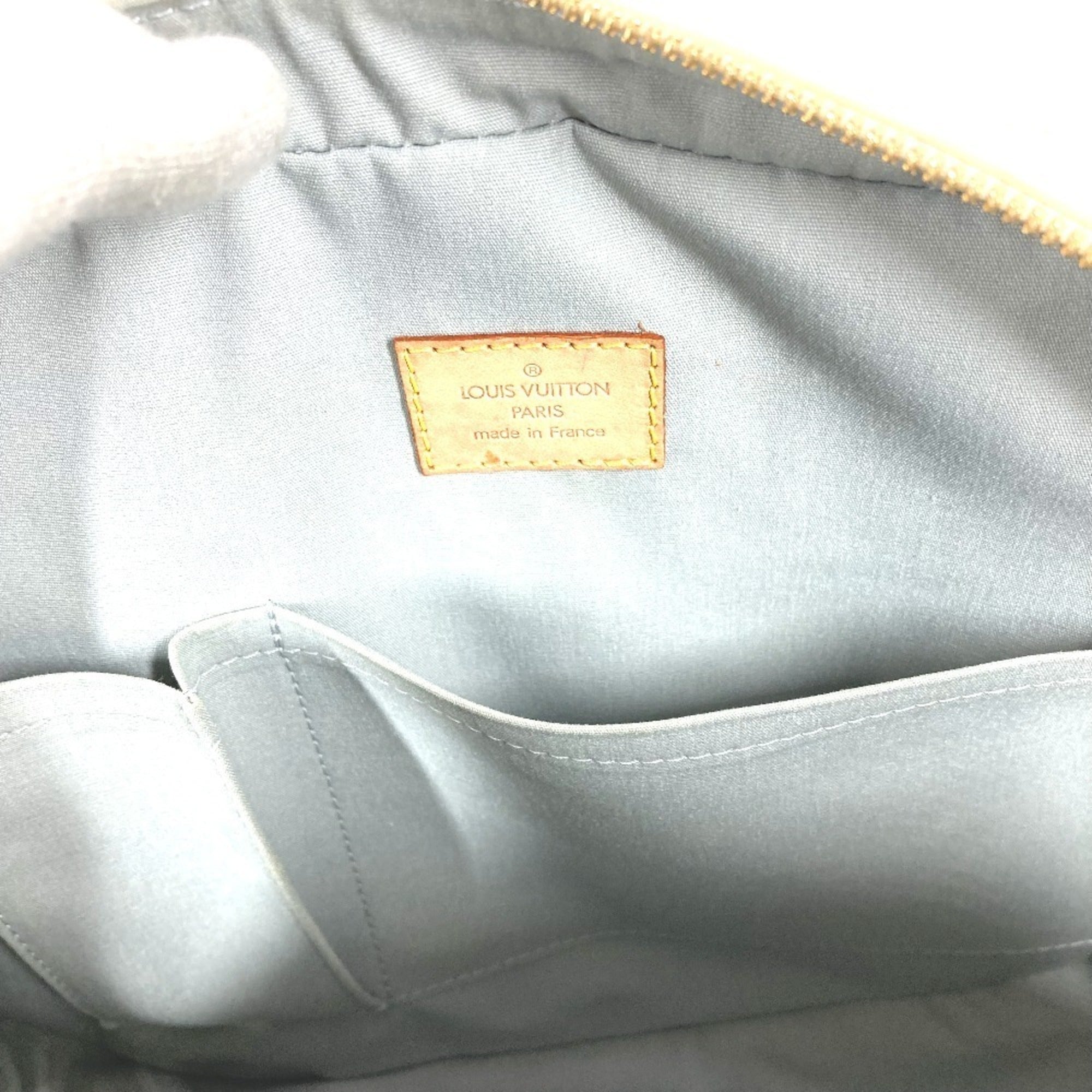 Louis Vuitton Pearl White Monogram Vernis Handbag Shoulder Bag Tote Bag (Pre-Owned)