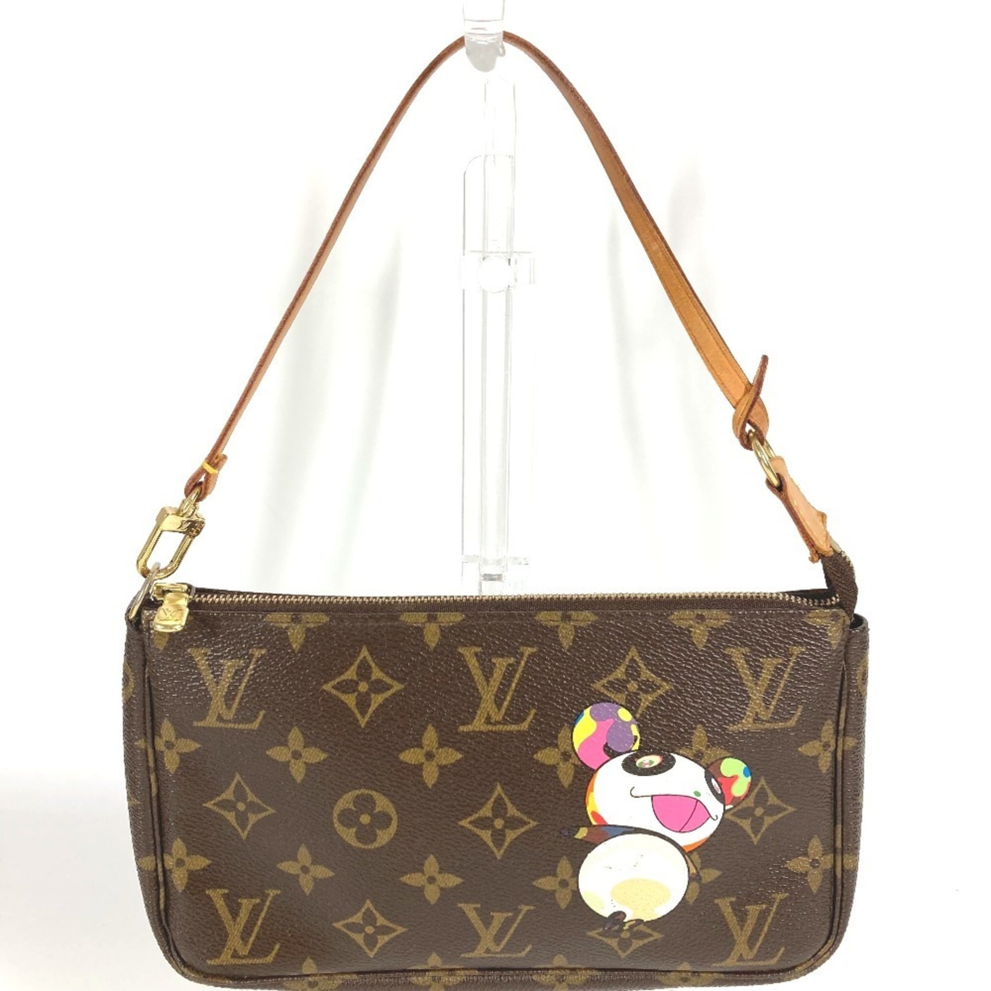 Louis Vuitton Brown Monogram Panda Multi-Color Monogram Handbag Pouch Shoulder Bag (Pre-Owned)