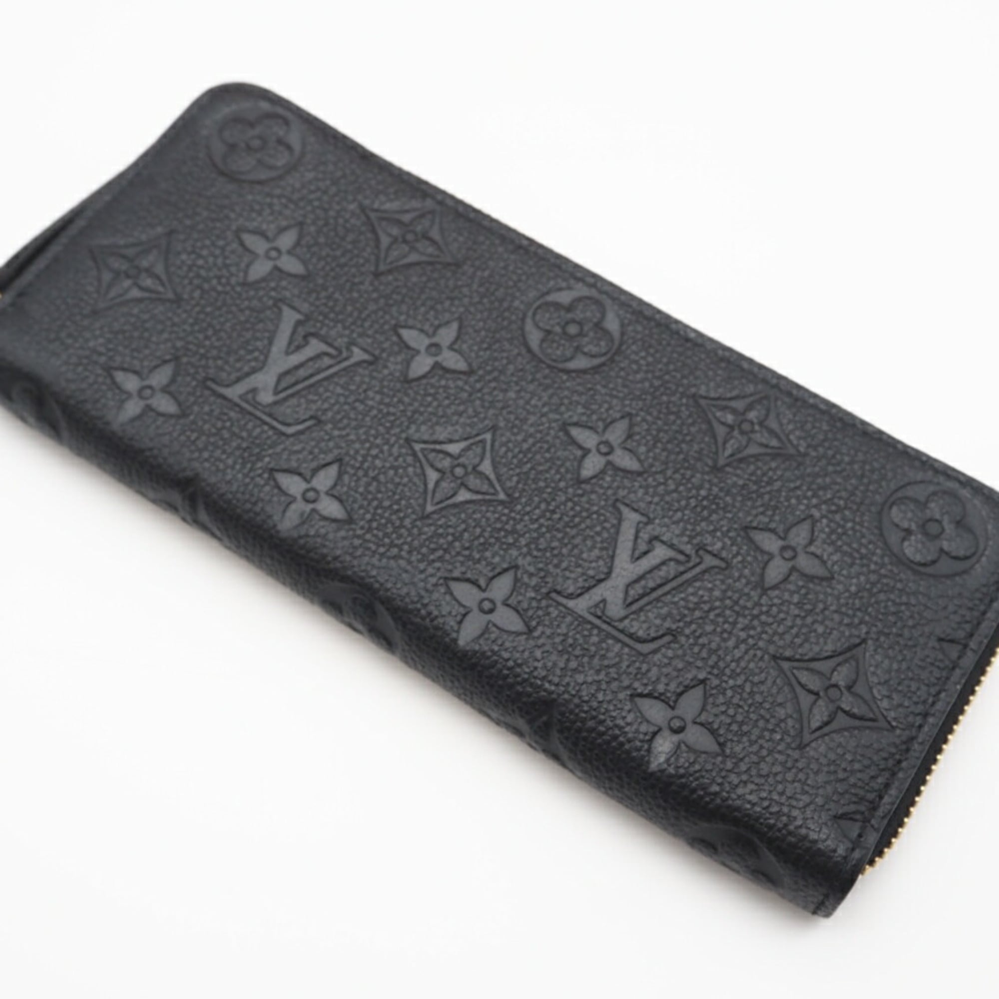 Louis Vuitton Empreinte Black Leather Long Wallet (Bi-Fold) (Pre-Owned)