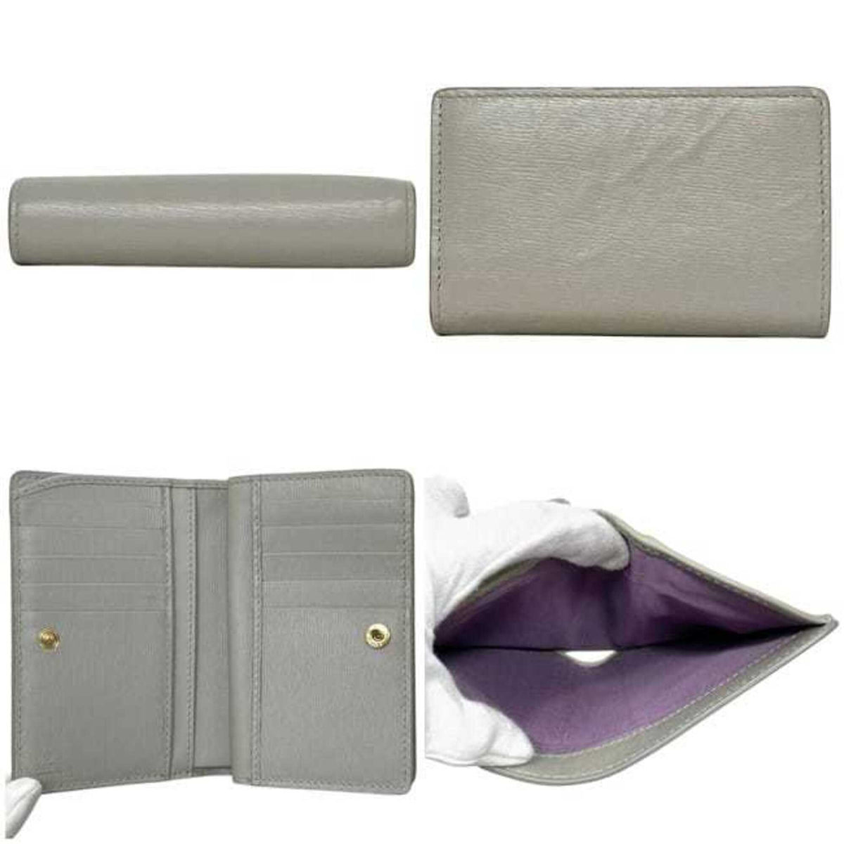 Gucci Gray Leather Wallet (Bi-Fold) (Pre-Owned)