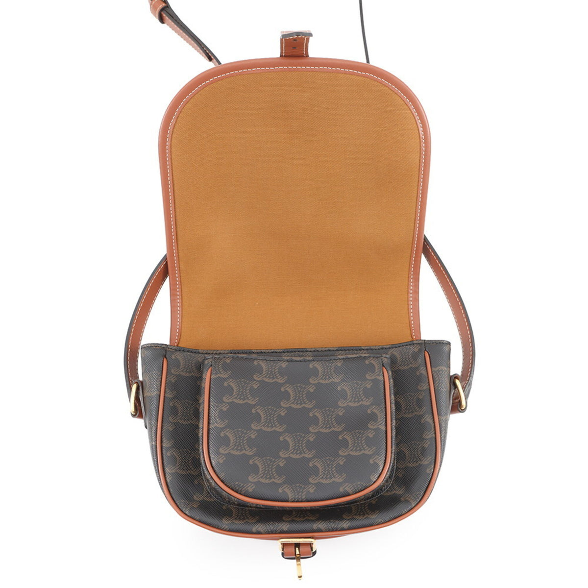 Celine Brown Pvc Leather Handbag Shoulder Bag (Pre-Owned)