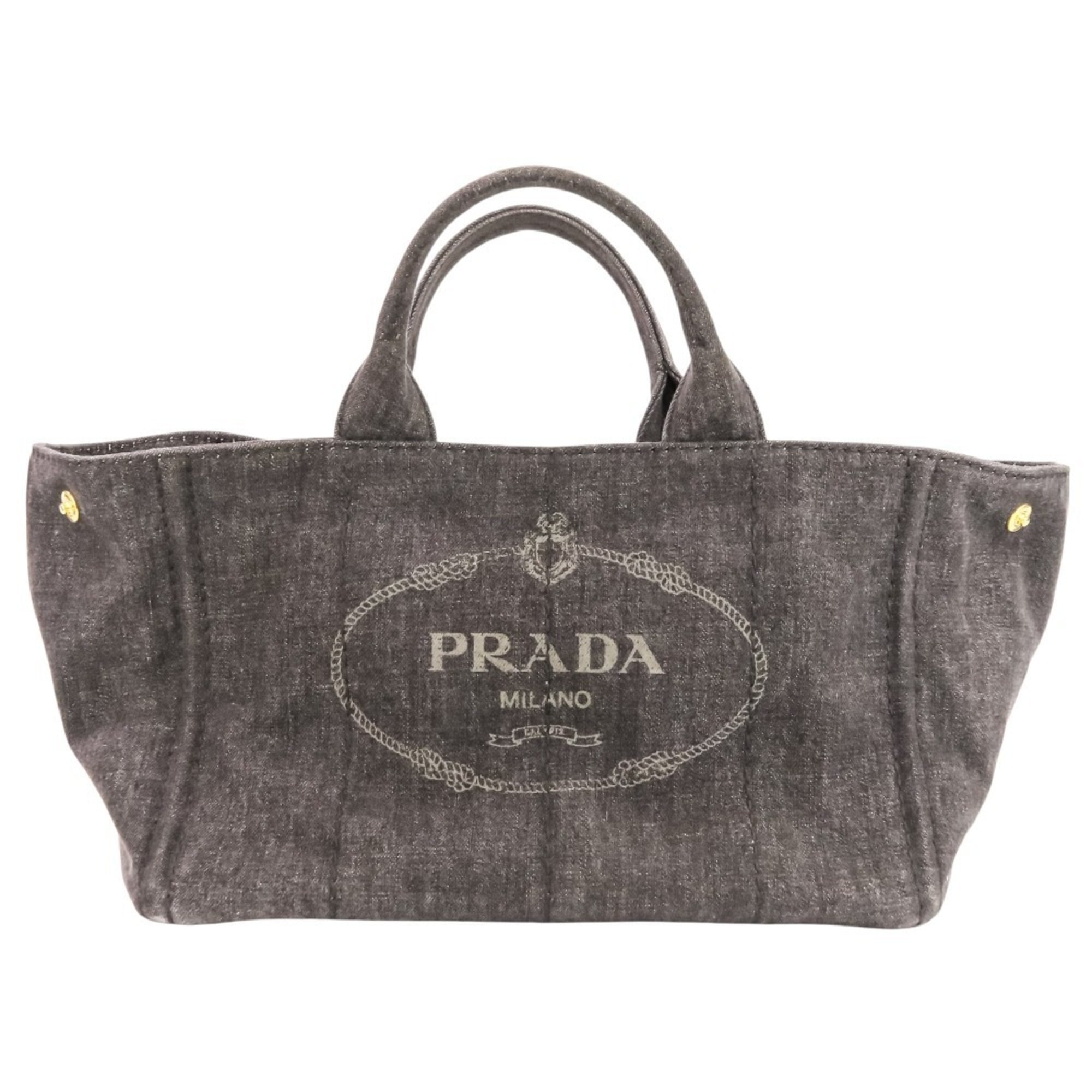Prada Black Canapa Tote Bag (Pre-Owned)