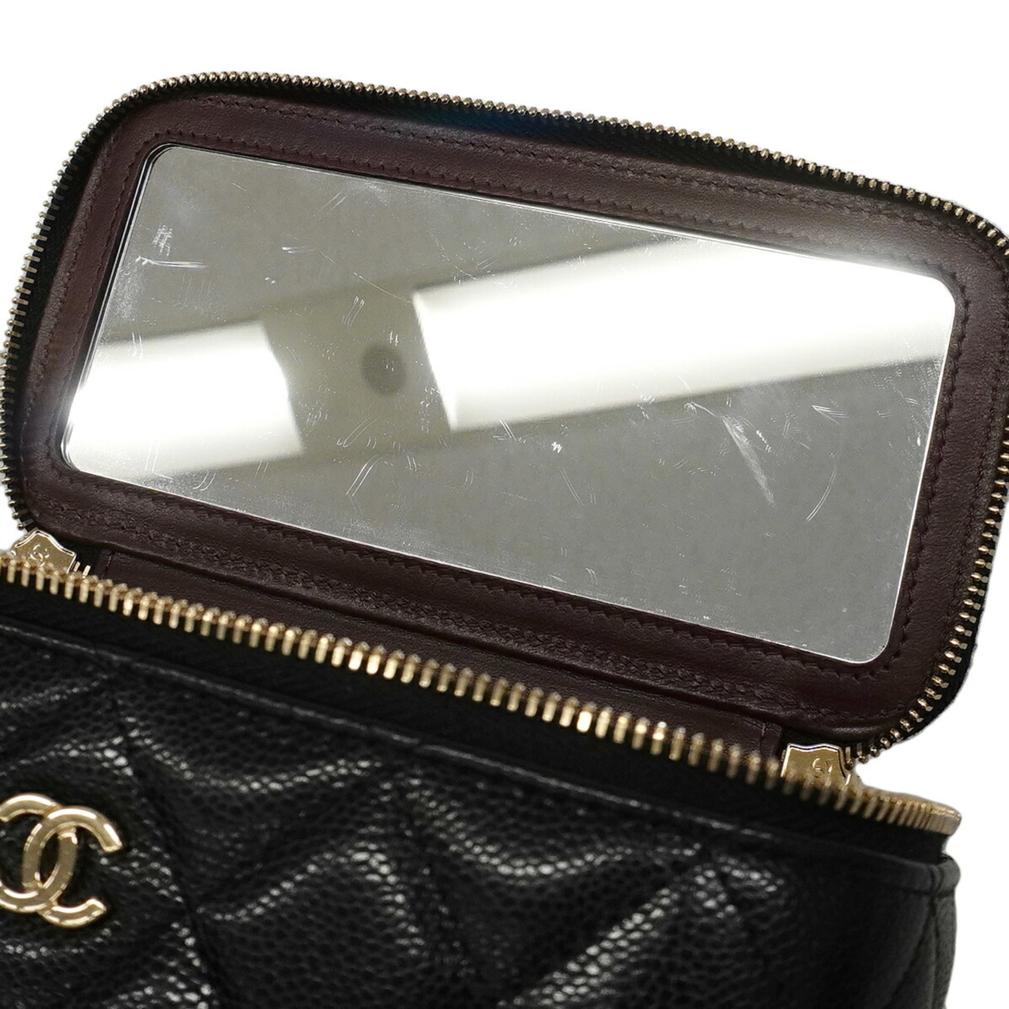 Chanel Black Grained Calfskin Vanity Bag (Pre-Owned)
