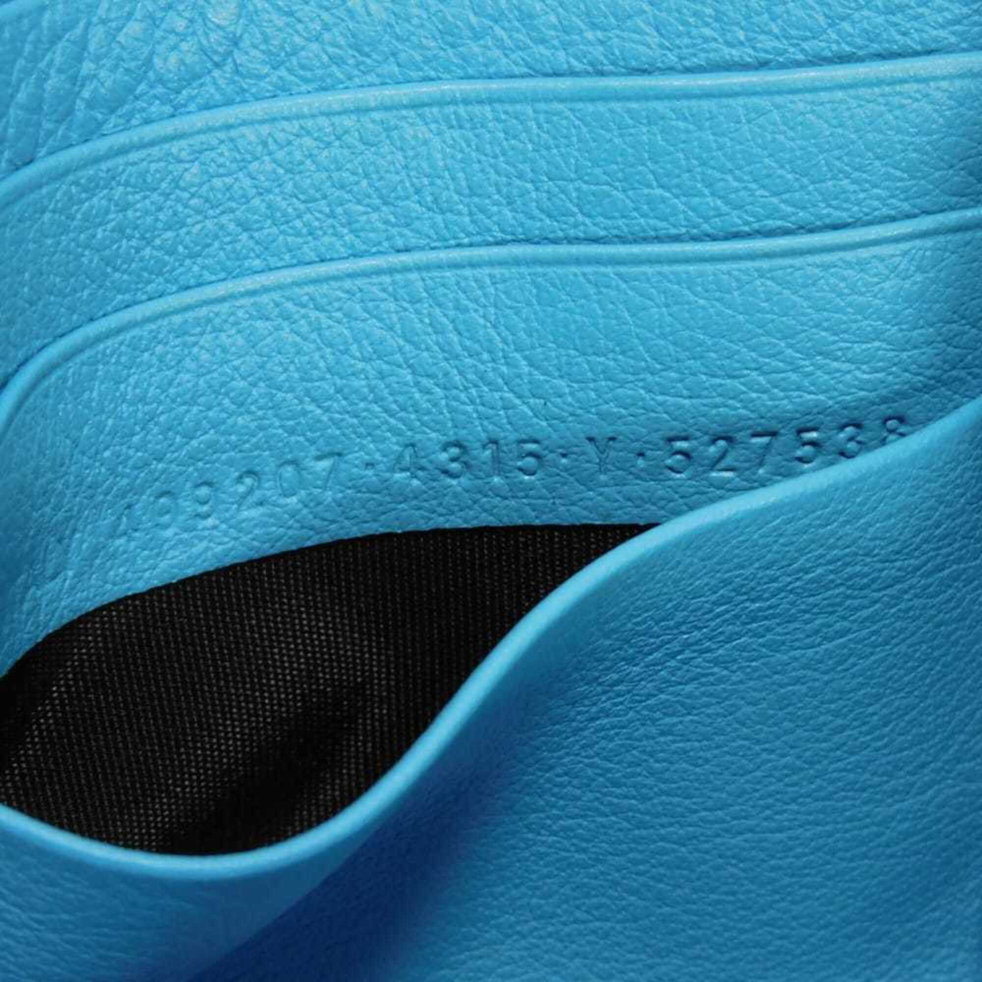 Balenciaga Blue Leather Long Wallet (Bi-Fold) (Pre-Owned)