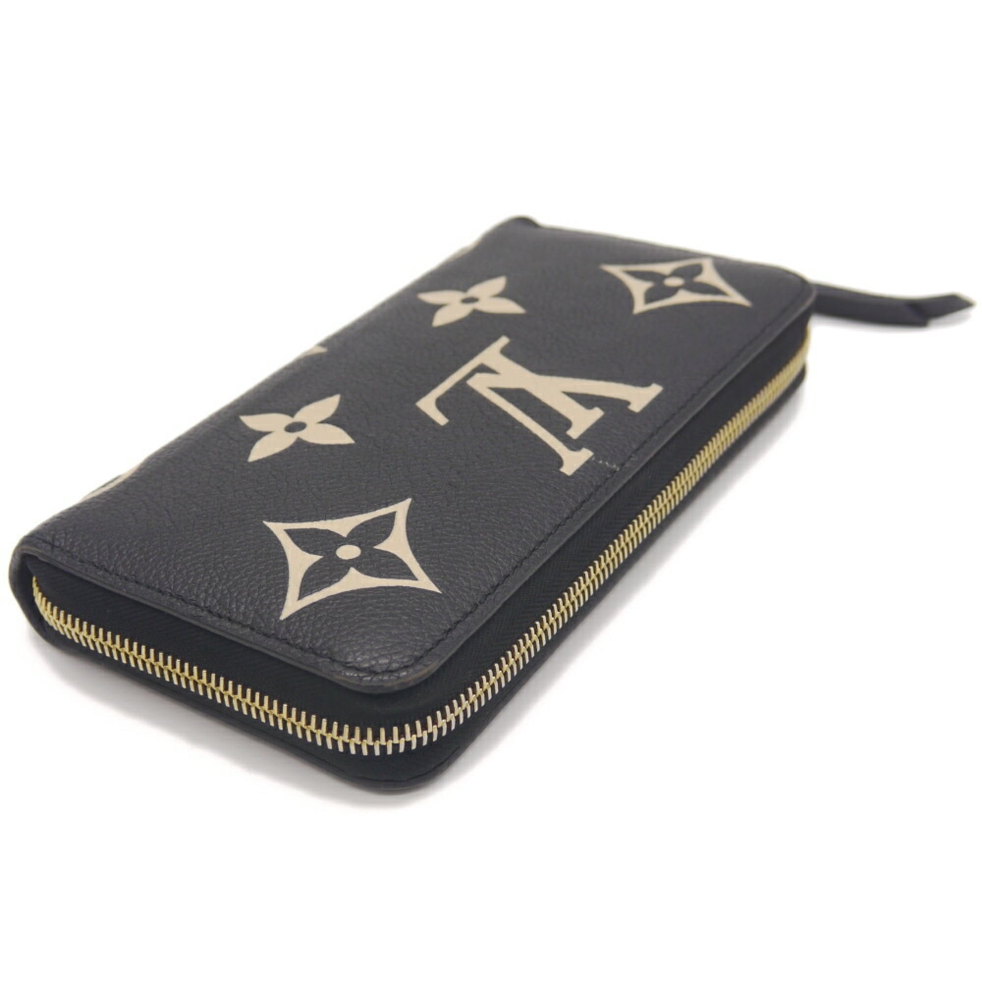 Louis Vuitton Monogram Empreinte Beige Black Monogram Empreinte Long Wallet (Bi-Fold) (Pre-Owned)