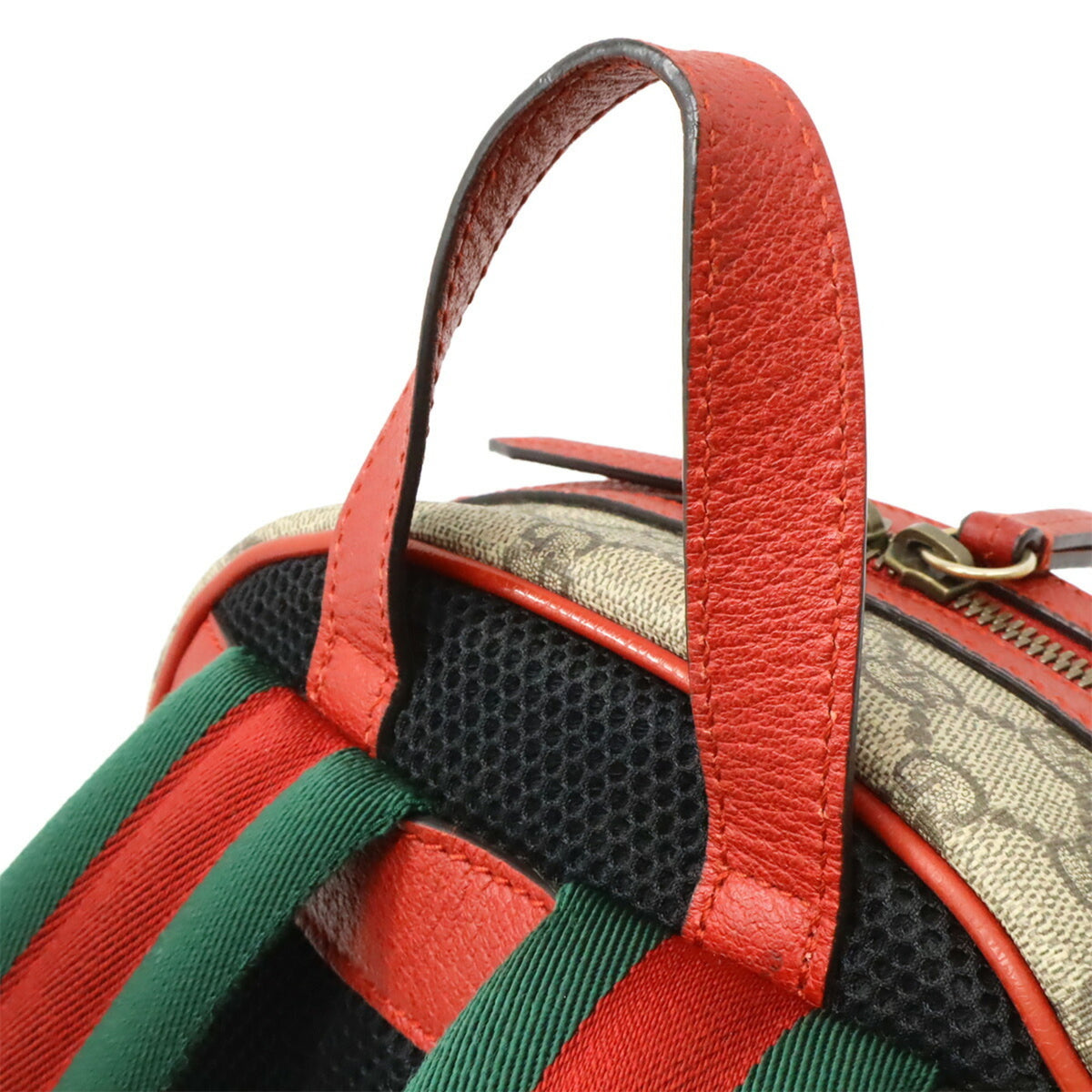 Gucci Beige Green Pink Gg Supreme Backpack (Pre-Owned)