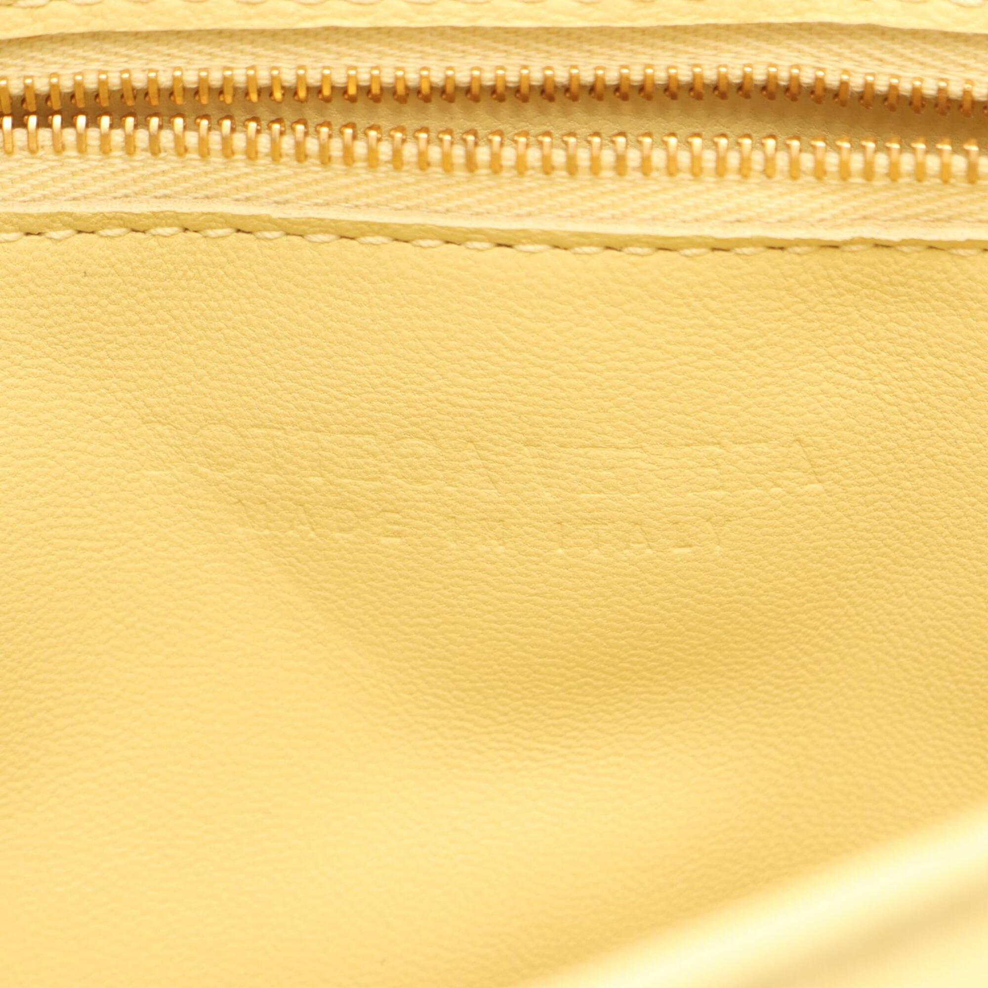 Bottega Veneta Yellow Leather Handbag Shoulder Bag (Pre-Owned)