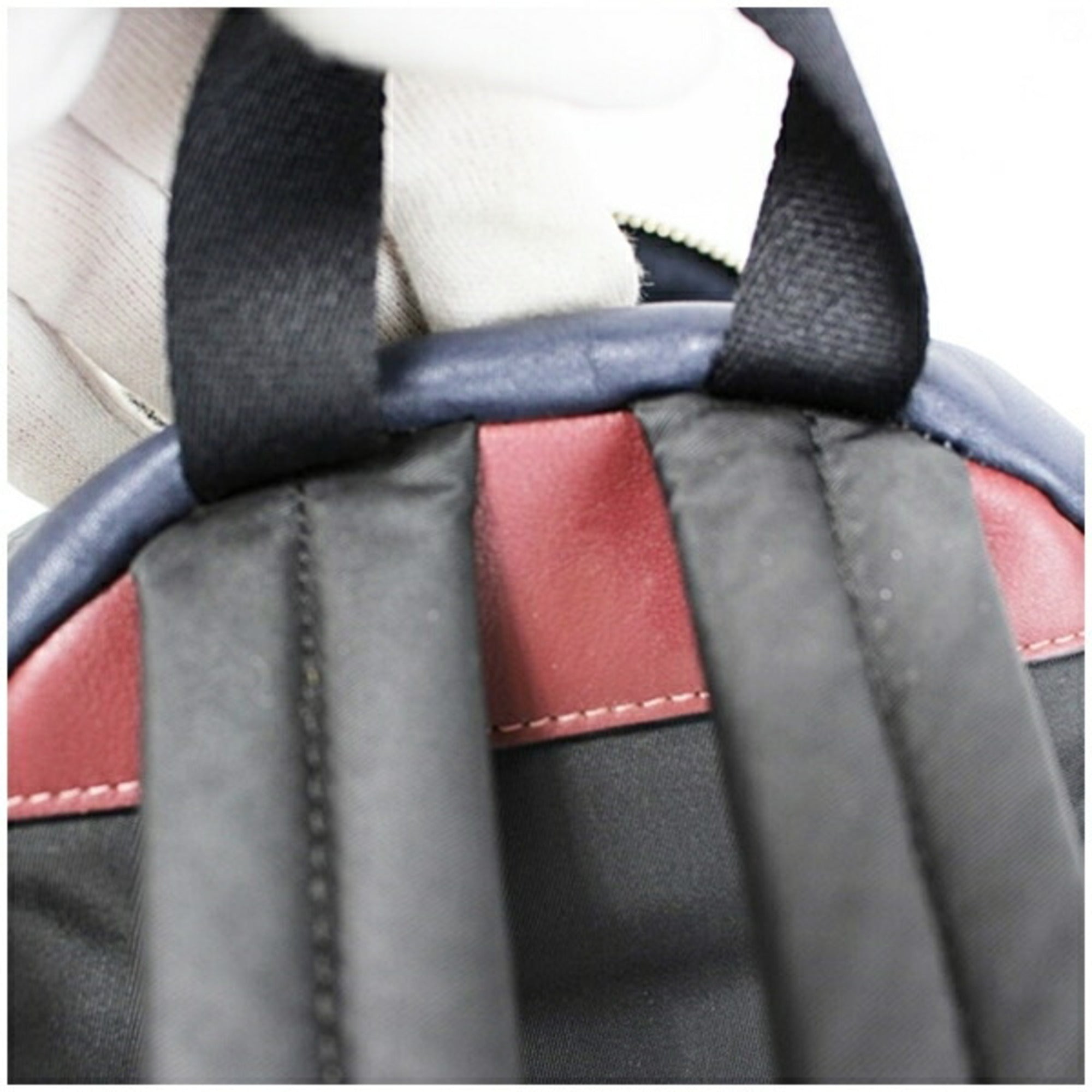 Coach Black Navy Denim Leather Backpack (Pre-Owned)