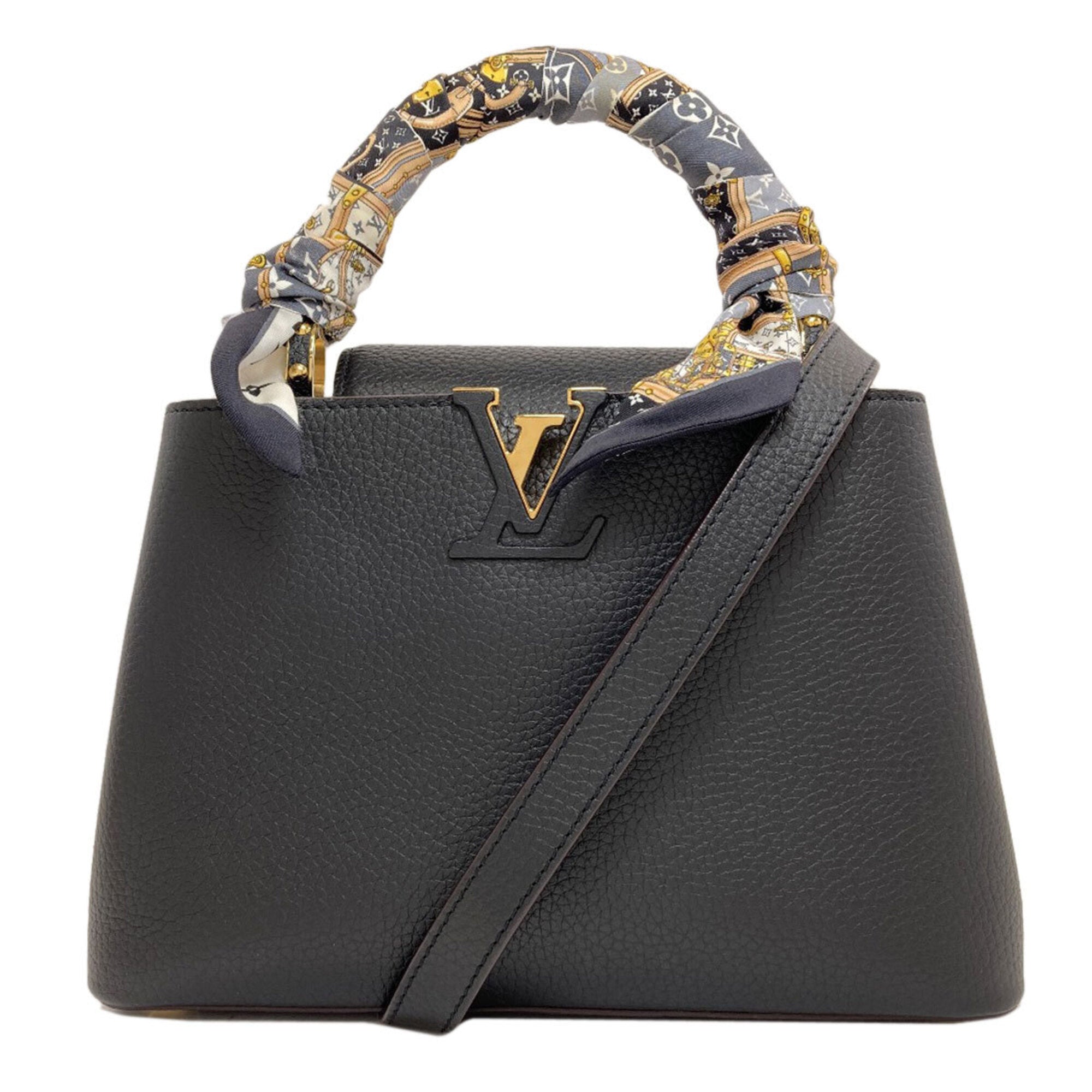 Louis Vuitton Black Leather Handbag (Pre-Owned)