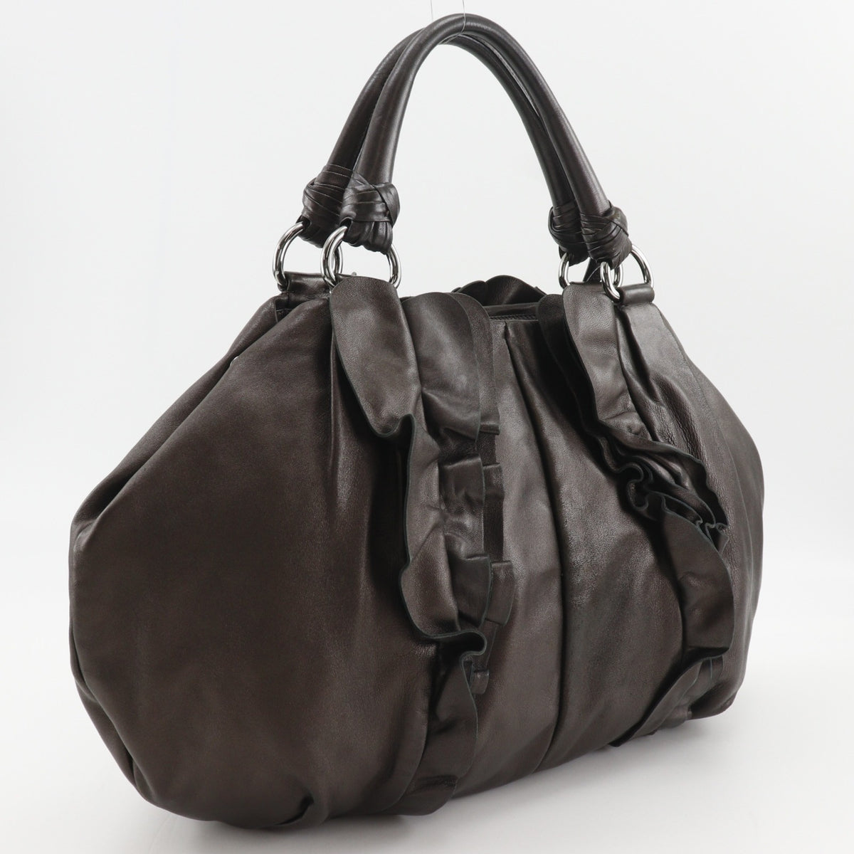 Prada Brown Leather Tote Bag (Pre-Owned)