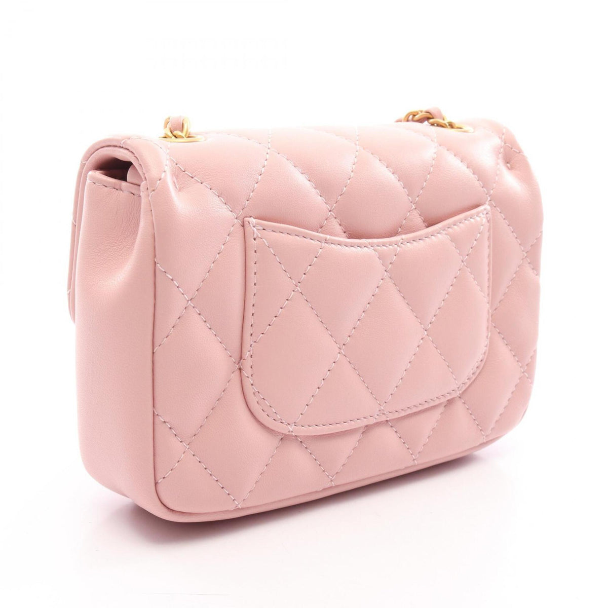 Chanel Pink Leather Handbag Shoulder Bag (Pre-Owned)