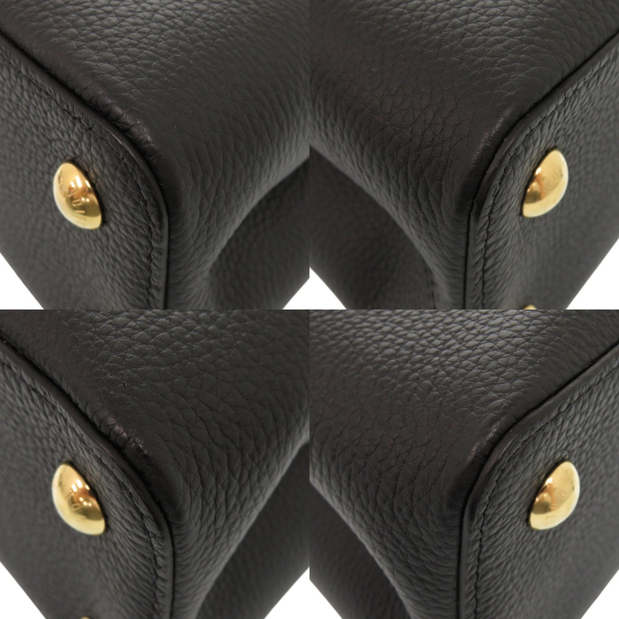 Louis Vuitton Black Leather Handbag (Pre-Owned)