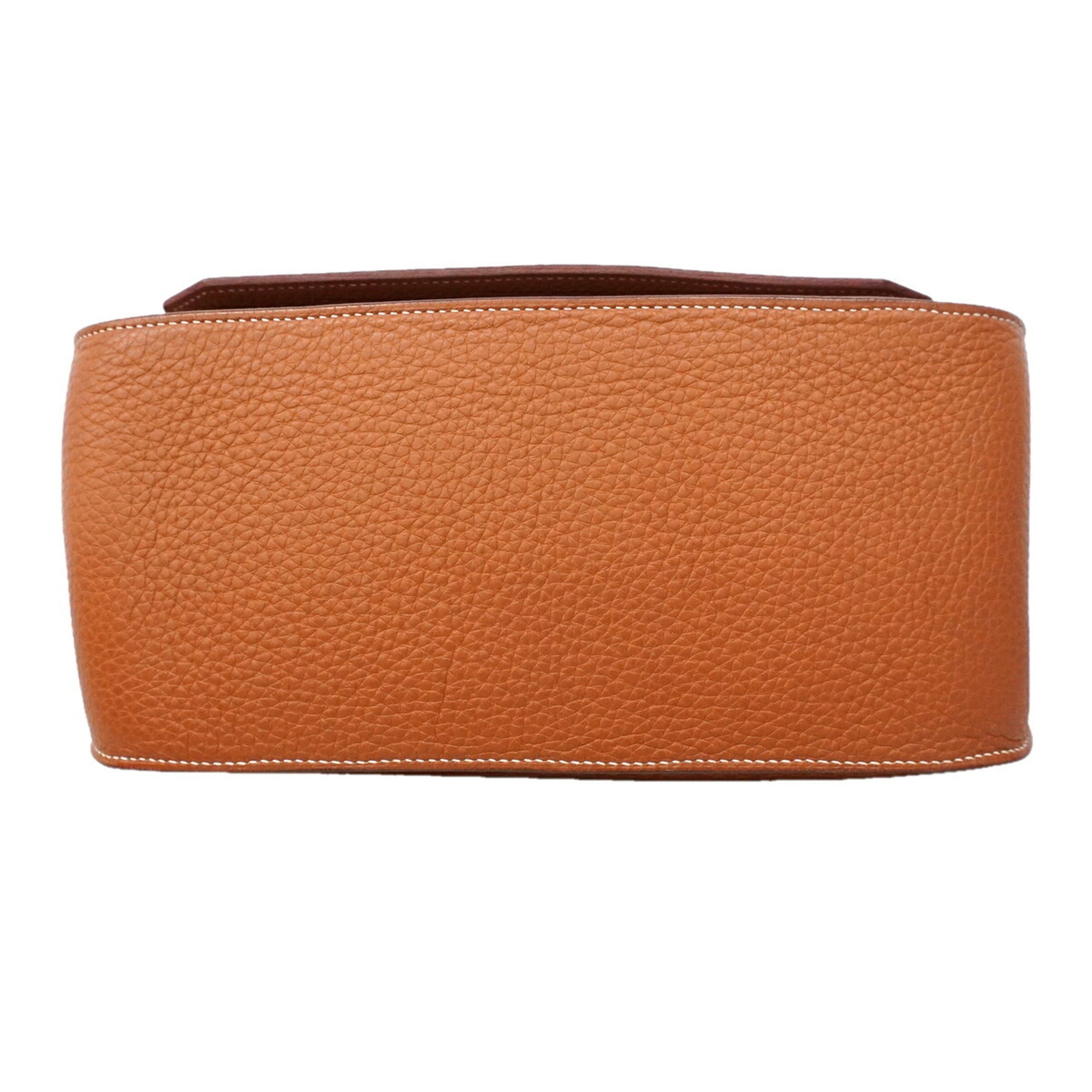 Hermes Gold Taurillon Clemence Leather Shoulder Bag (Pre-Owned)