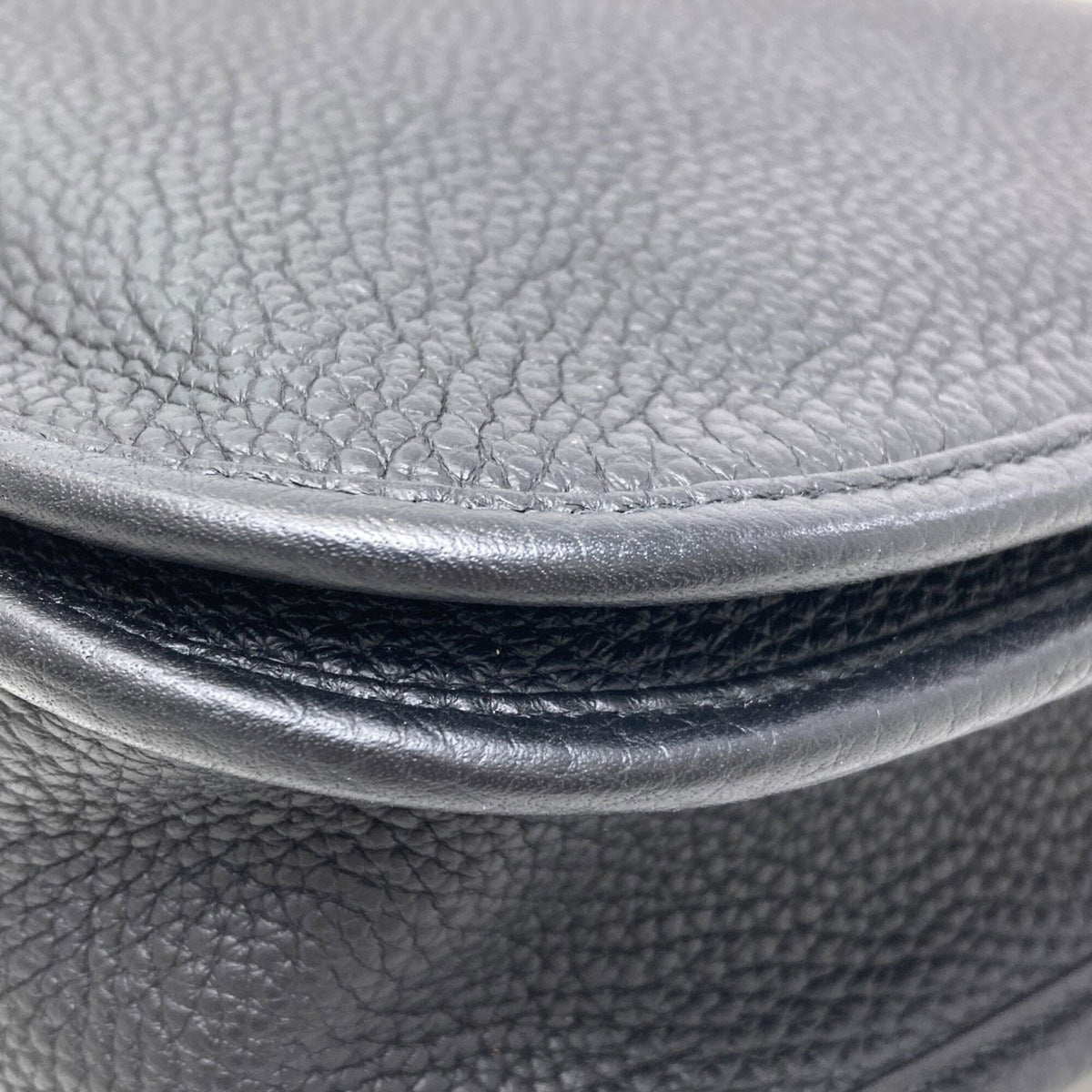 Hermes Black Taurillon Clemence Leather Shoulder Bag