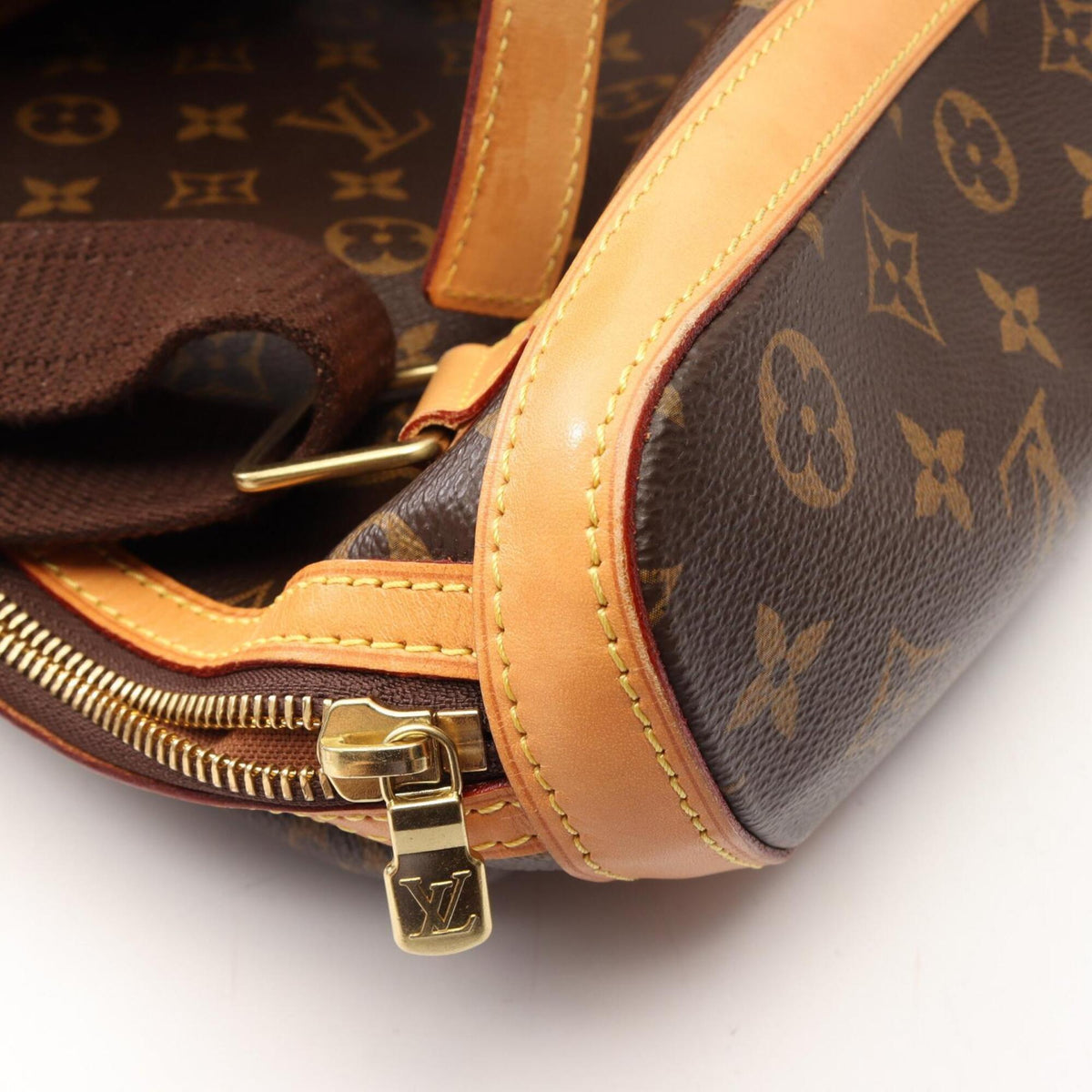 Louis Vuitton Brown Pvc Leather Backpack Handbag (Pre-Owned)