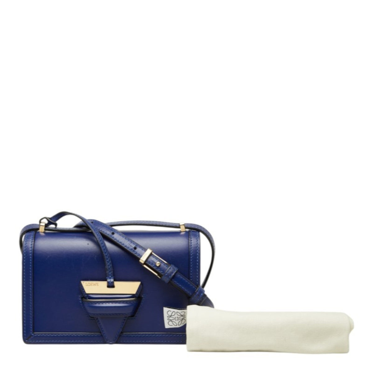 Loewe Barcelona Blue Leather Shoulder Bag (Pre-Owned)