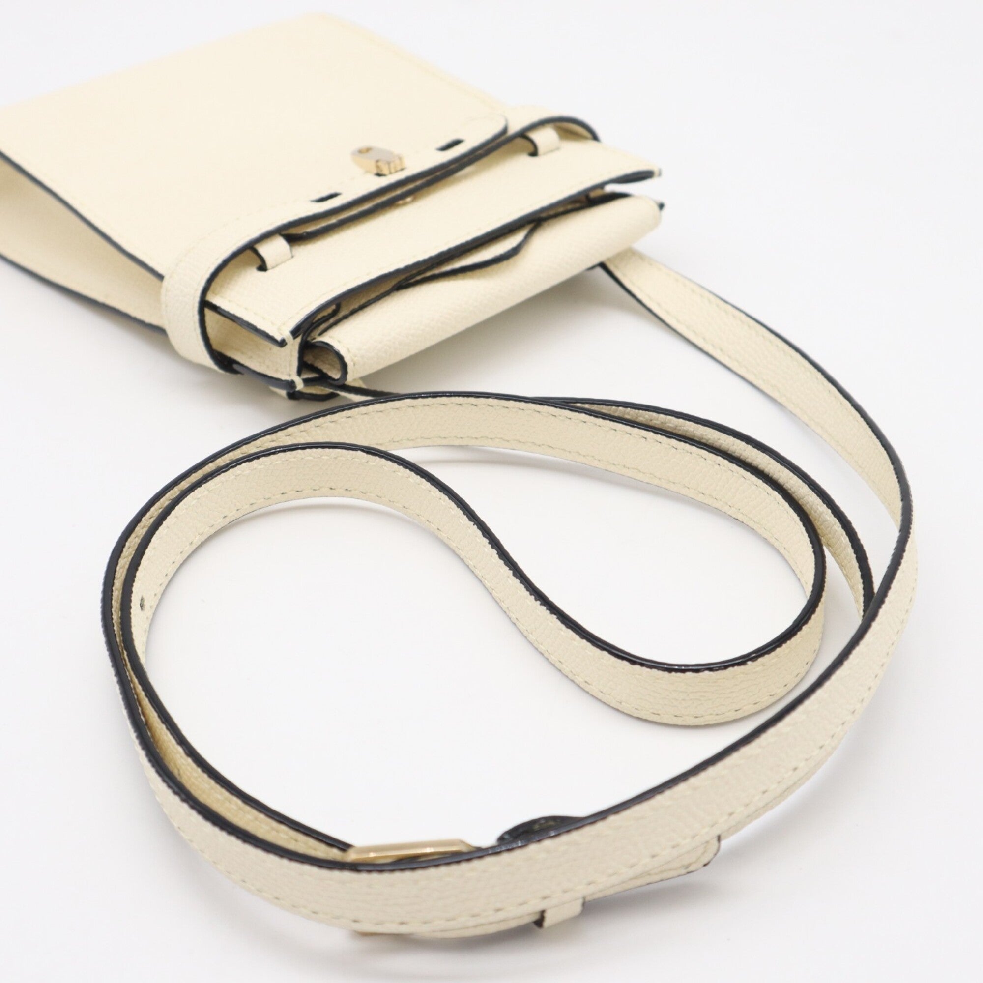 Valextra White Leather Shoulder Bag (Pre-Owned)