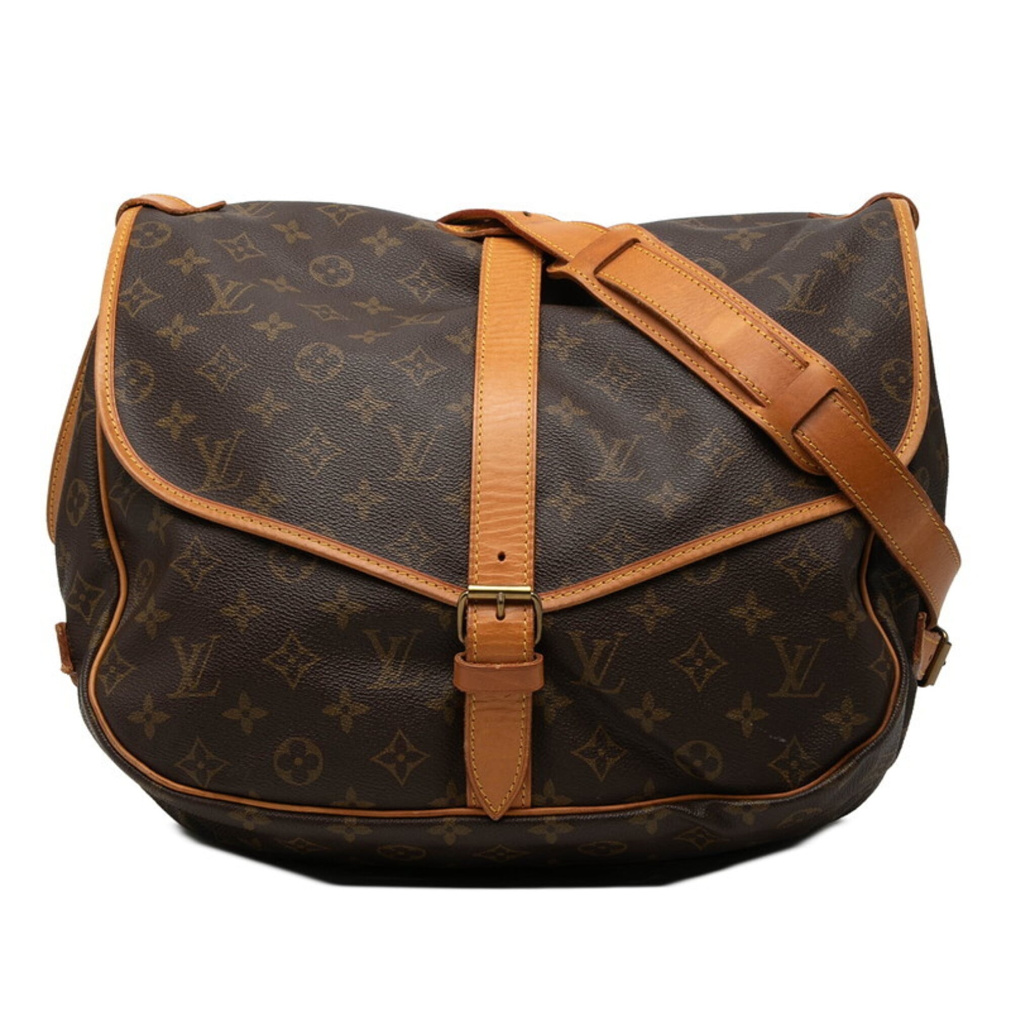 Louis Vuitton Brown Pvc Leather Shoulder Bag (Pre-Owned)