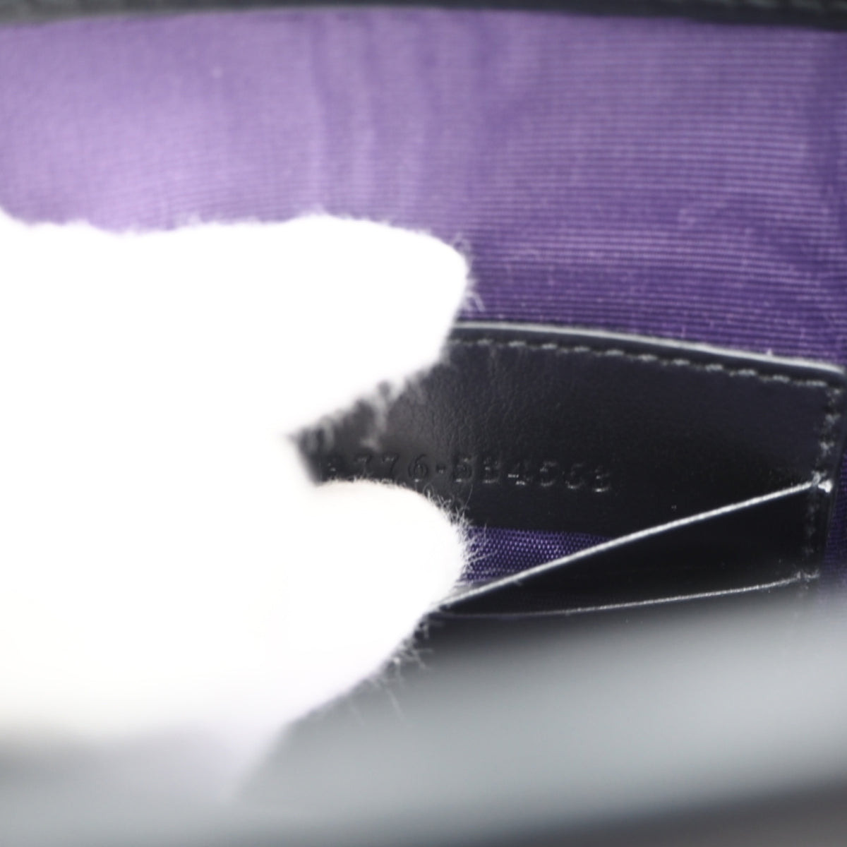 Gucci Black Purple Nylon Leather Shoulder Bag (Pre-Owned)