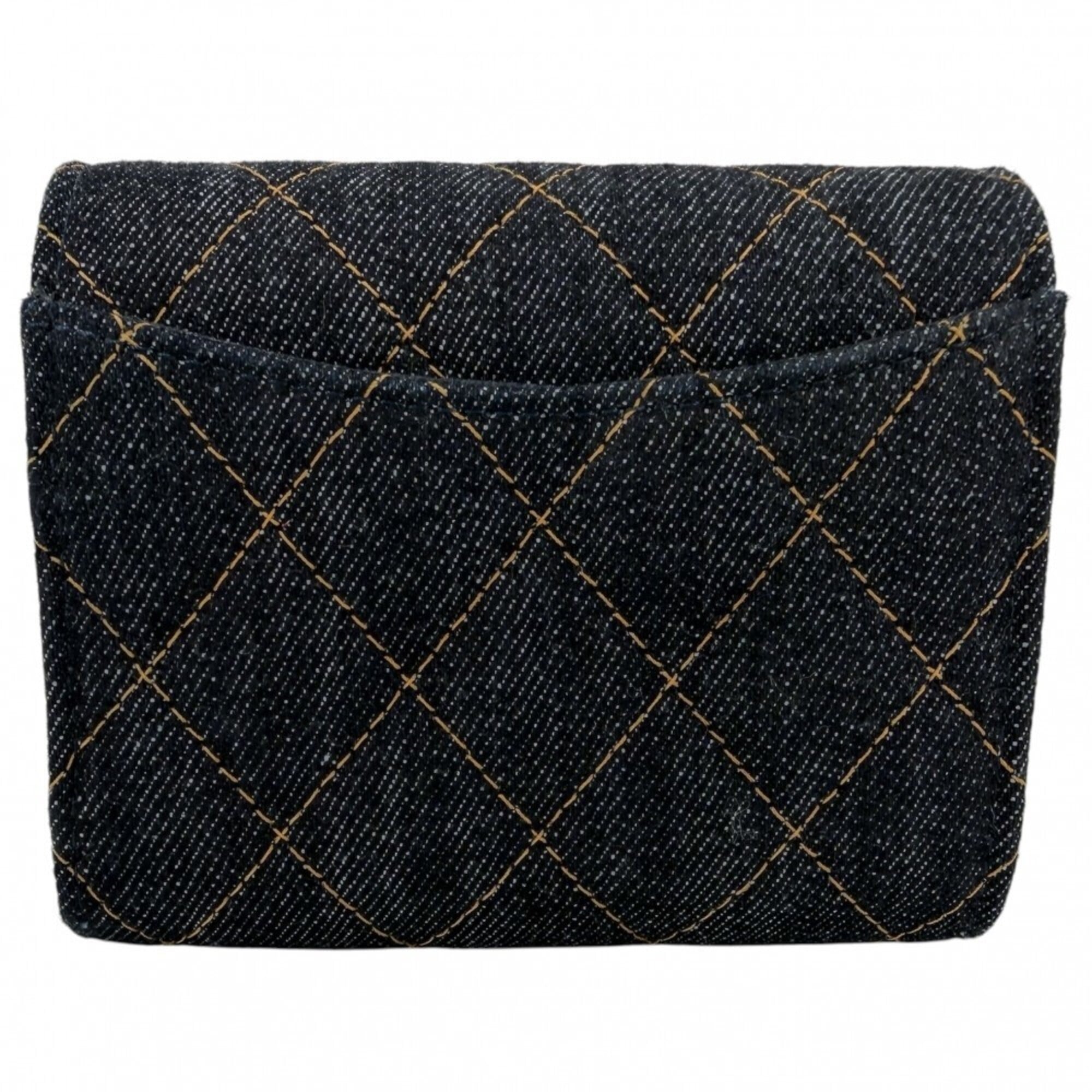 Chanel Navy Denim Wallet (Bi-Fold) (Pre-Owned)
