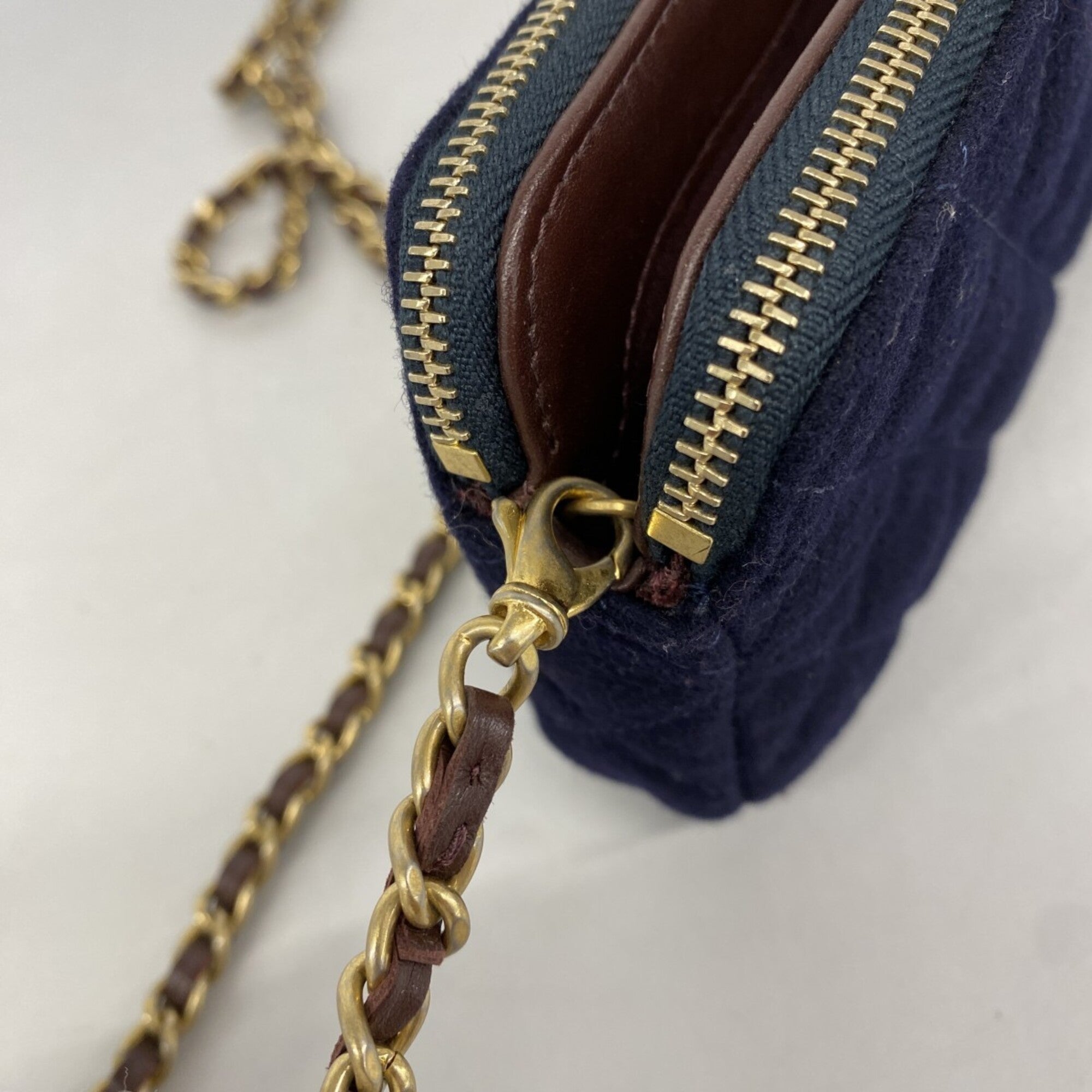 Chanel Navy Cotton Shoulder Bag (Pre-Owned)