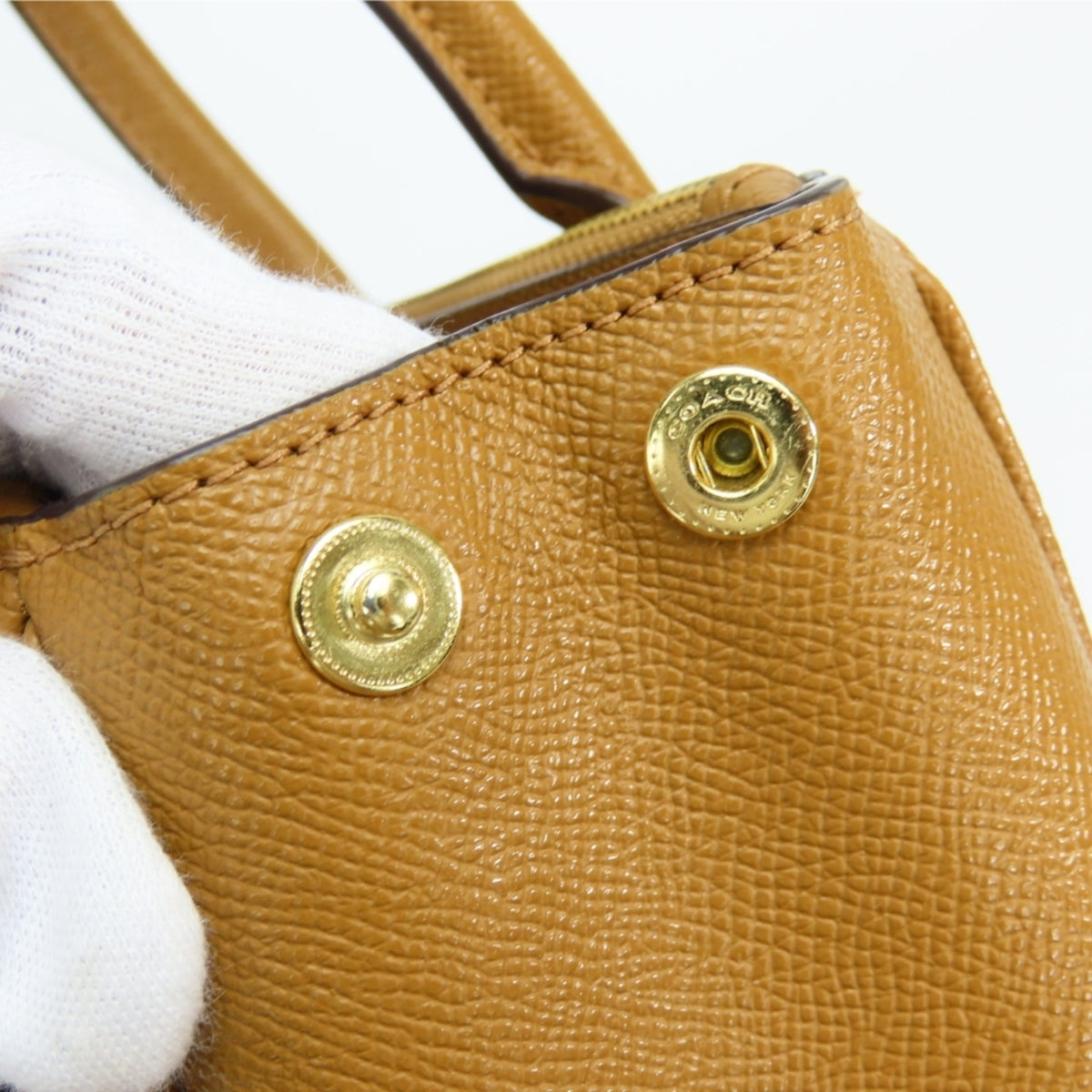 Coach Brown Camel Leather Handbag Shoulder Bag (Pre-Owned)