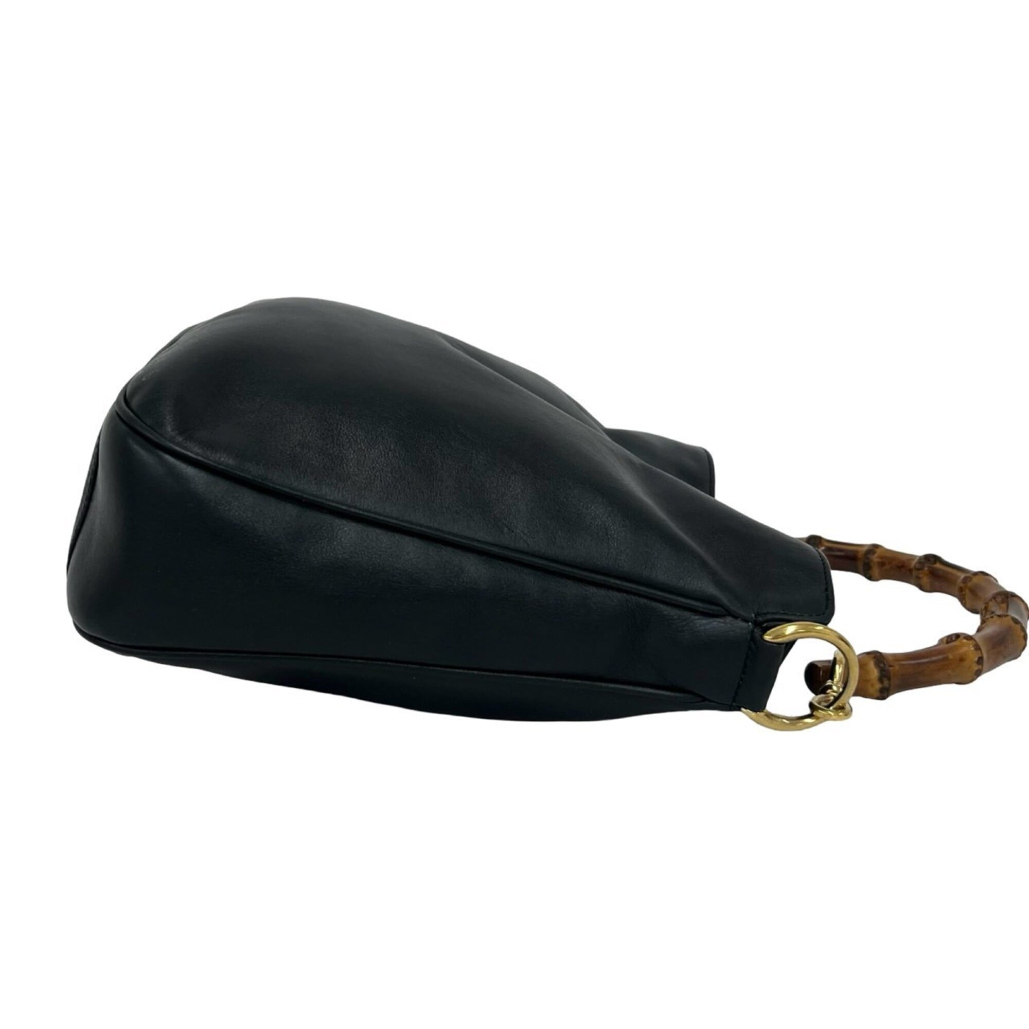 Gucci Navy Leather Handbag Shoulder Bag (Pre-Owned)