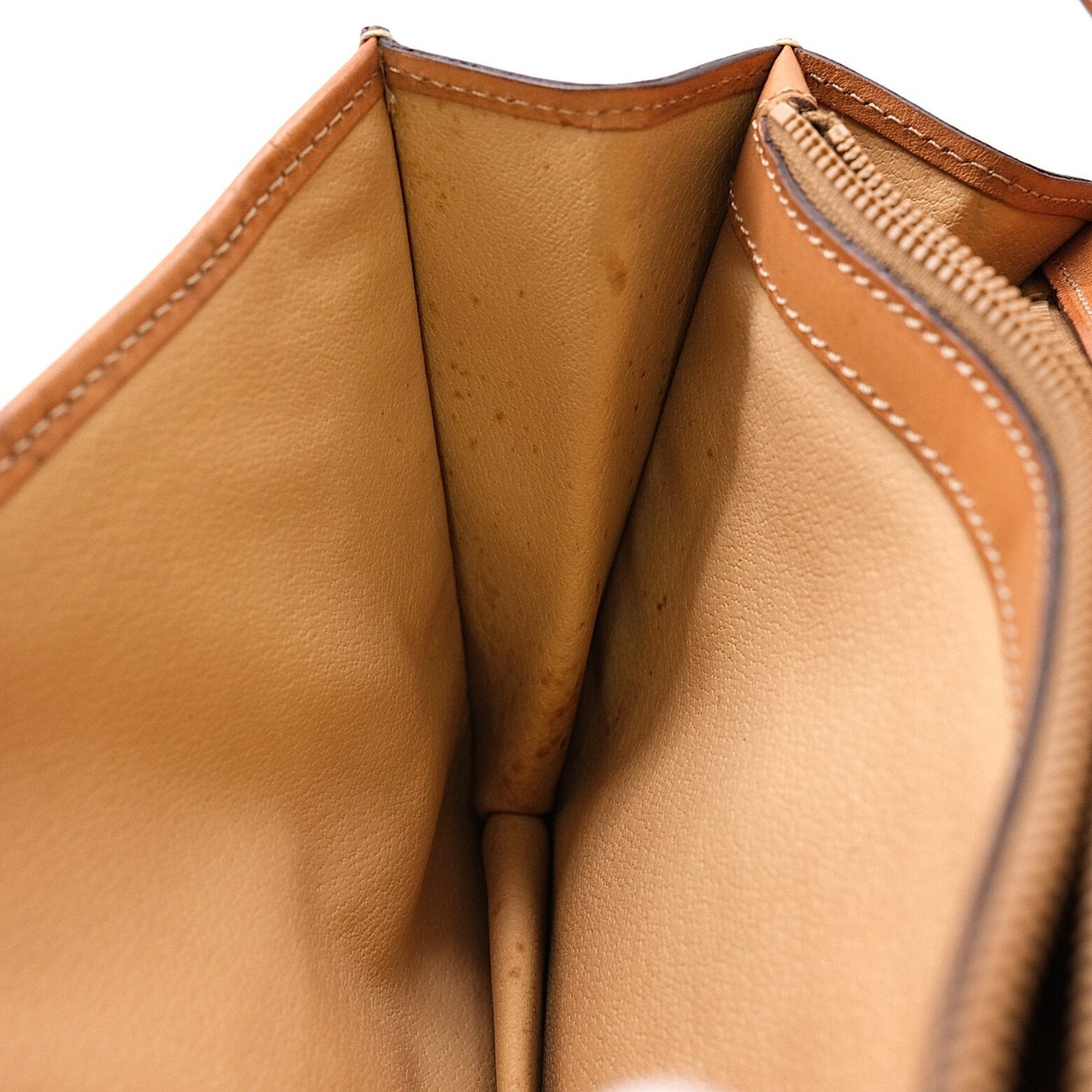 Celine Brown Pvc Leather Clutch Bag (Pre-Owned)