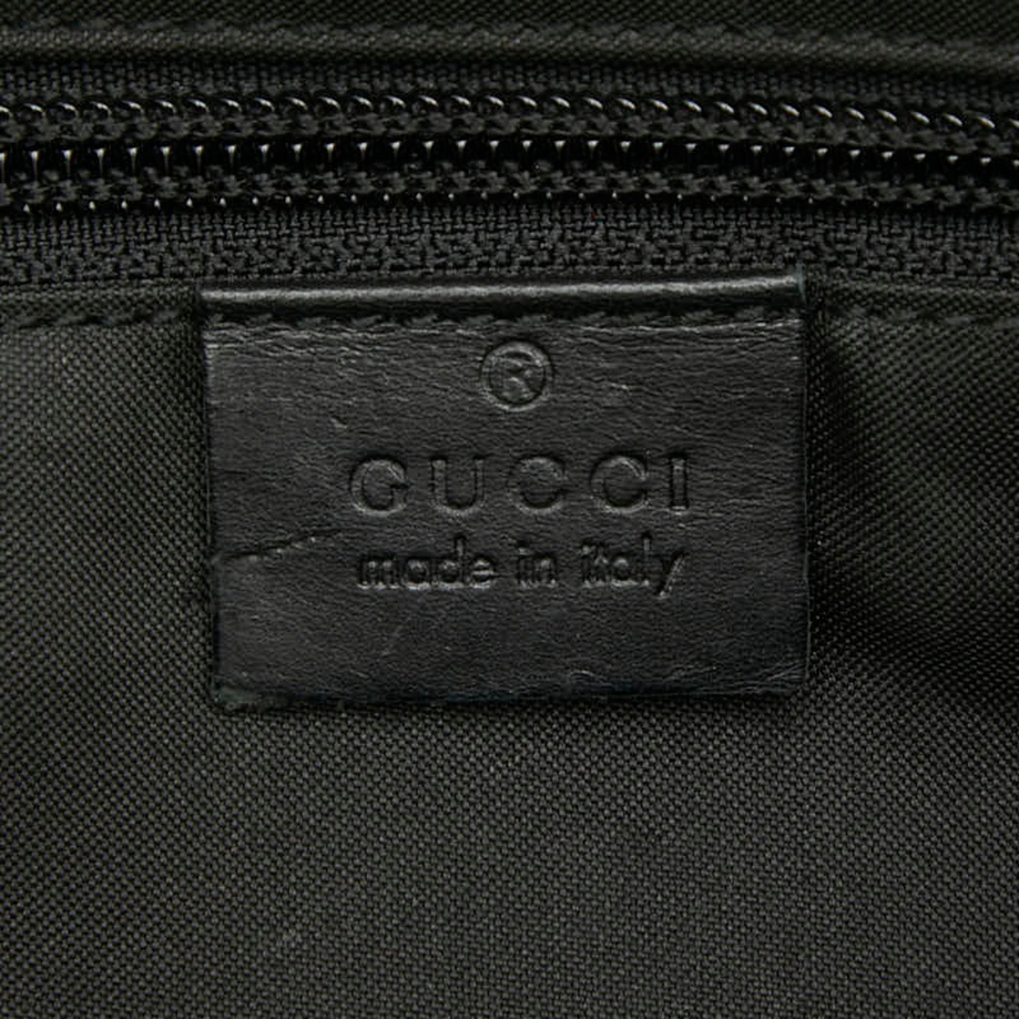 Gucci Black Canvas Leather Handbag (Pre-Owned)