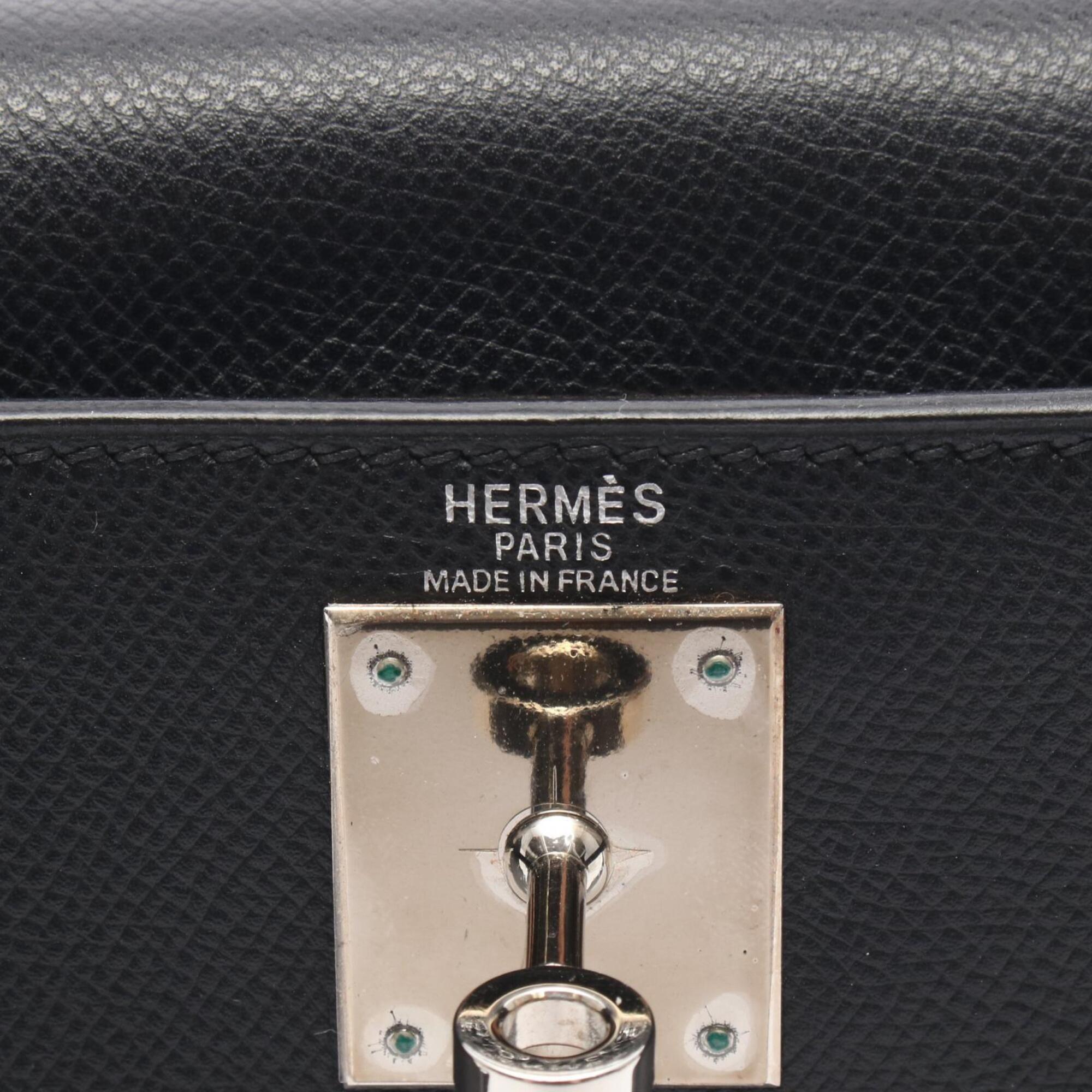 Hermes Black Epsom Leather Handbag (Pre-Owned)