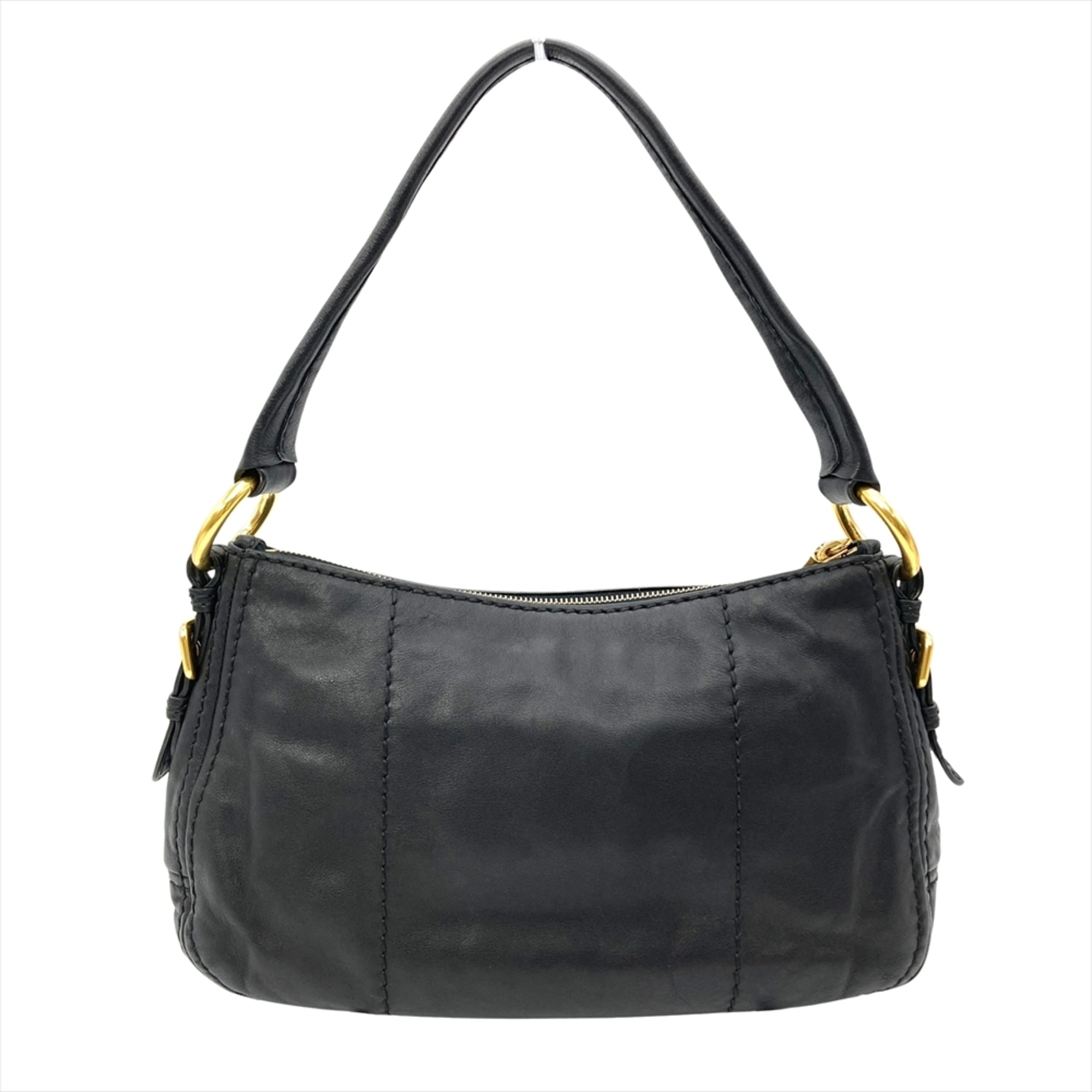 Prada Black Leather Shoulder Bag (Pre-Owned)