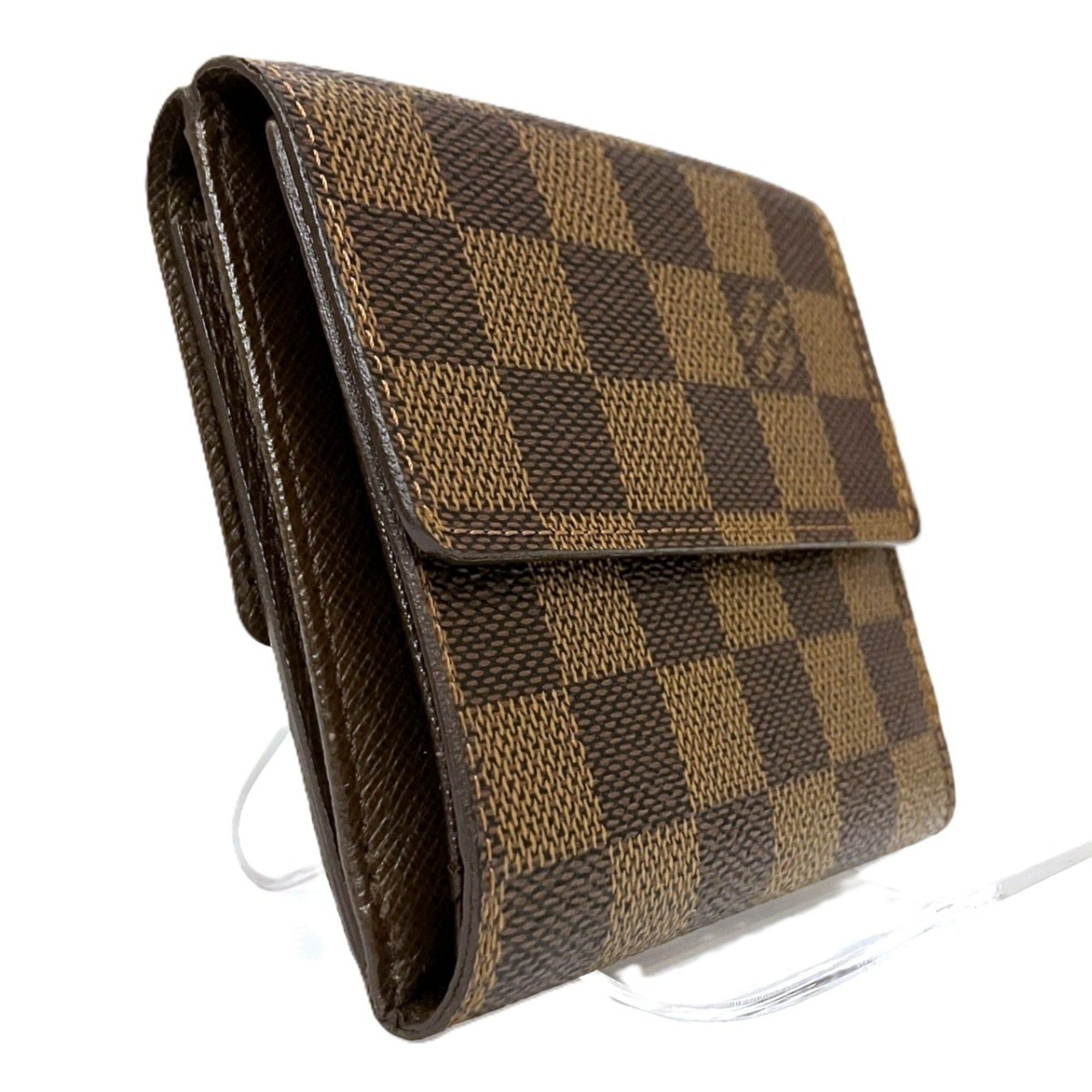Louis Vuitton Brown Pvc Leather Wallet (Tri-Fold) (Pre-Owned)