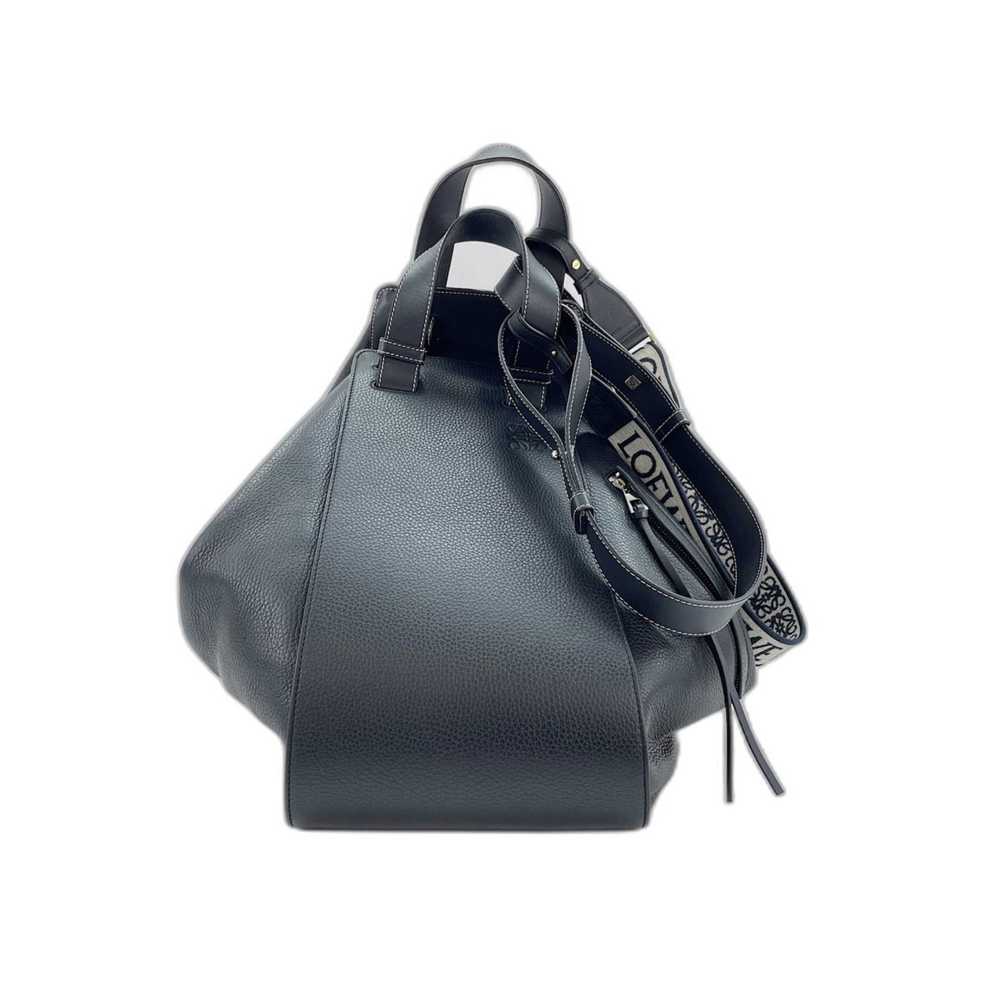 Loewe Hammock Black Leather Handbag (Pre-Owned)