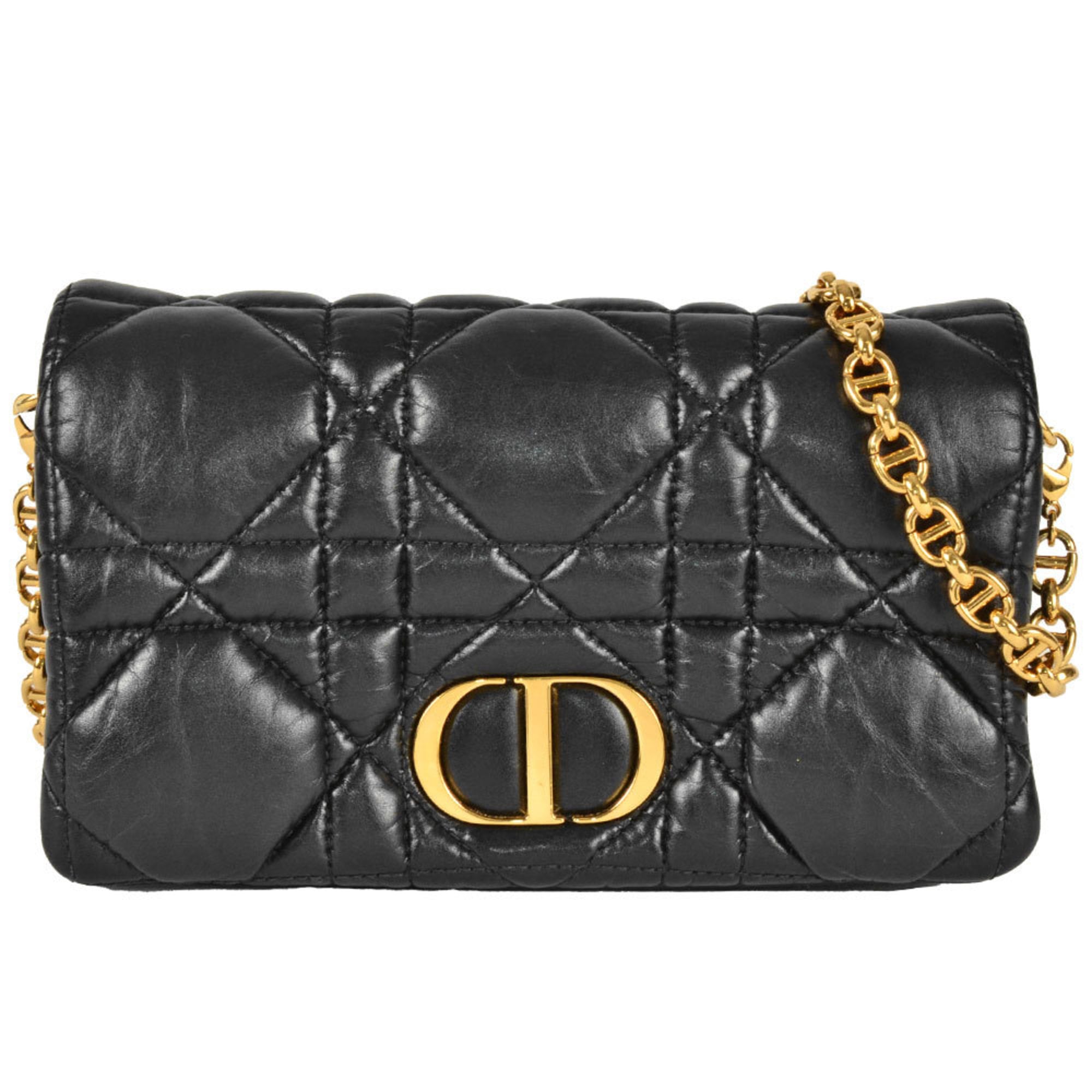 Christian Dior Black Leather Shoulder Bag (Pre-Owned)