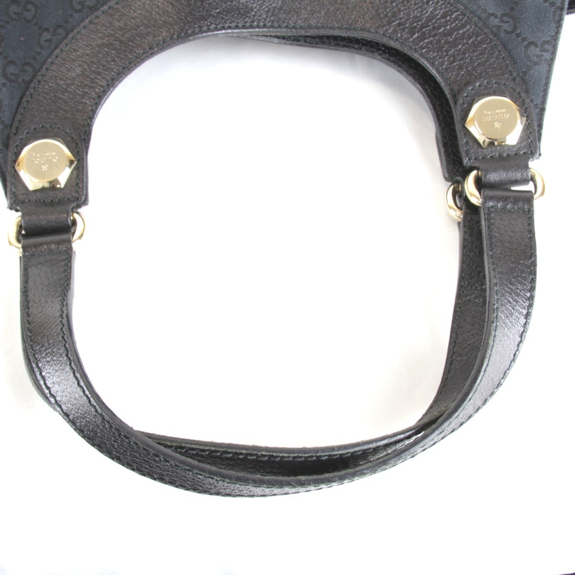 Gucci Black White Gg Canvas Handbag (Pre-Owned)