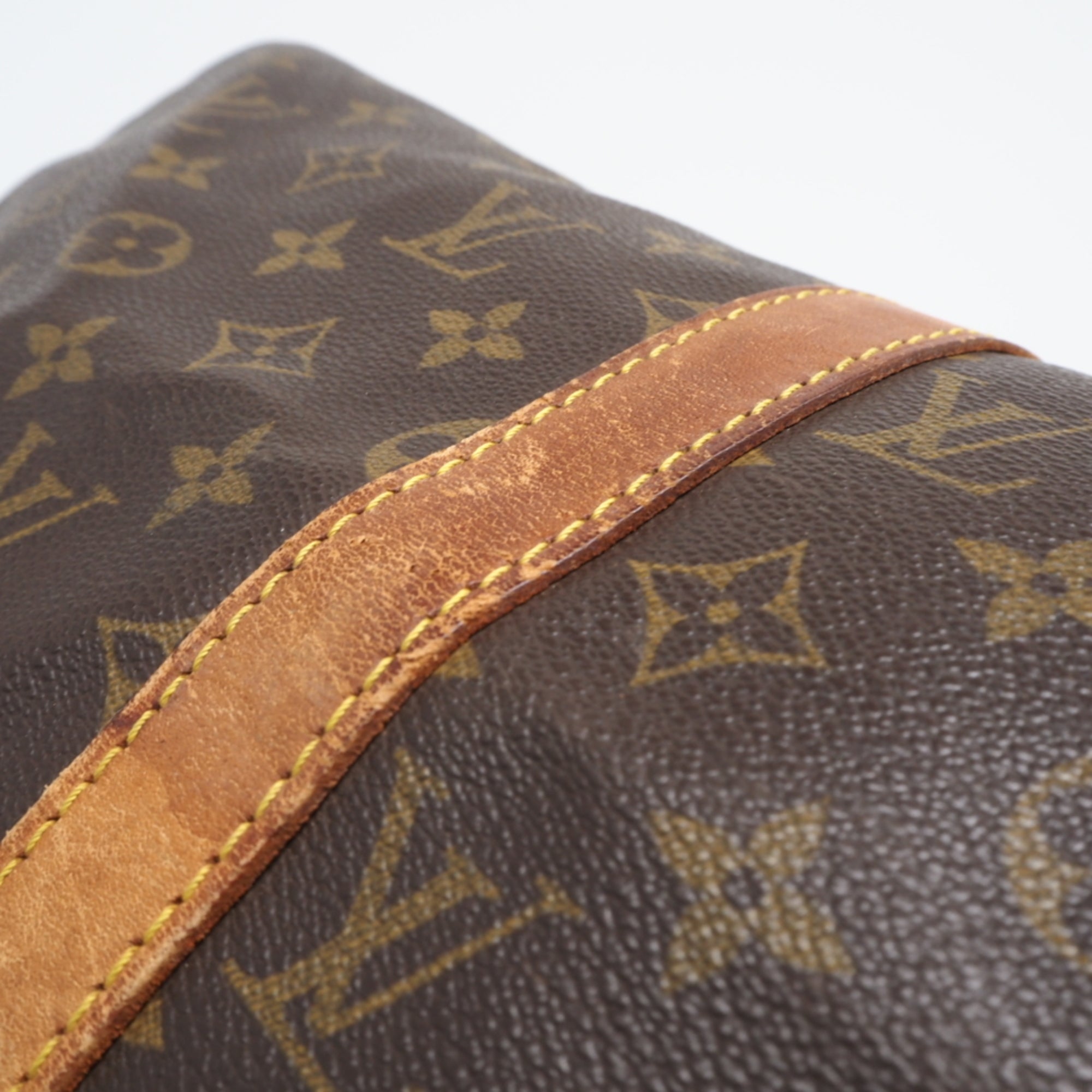 Louis Vuitton Monogram Brown Coated Canvas Leather Boston Bag (Pre-Owned)