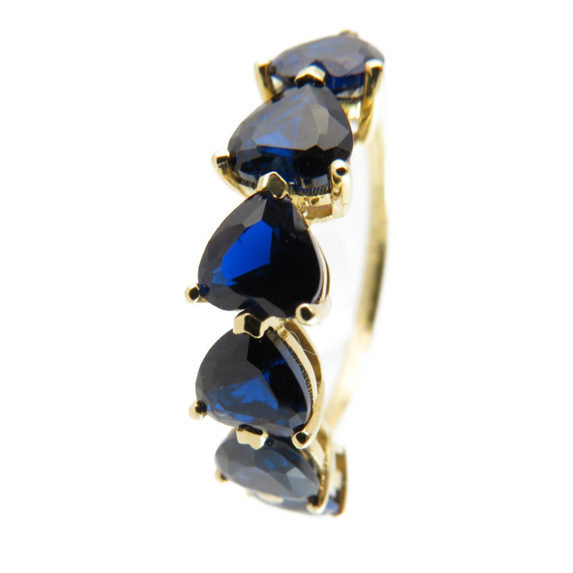 Tiffany Heart Gold Blue Yellow Gold (18K) Band Ring (Pre-Owned)