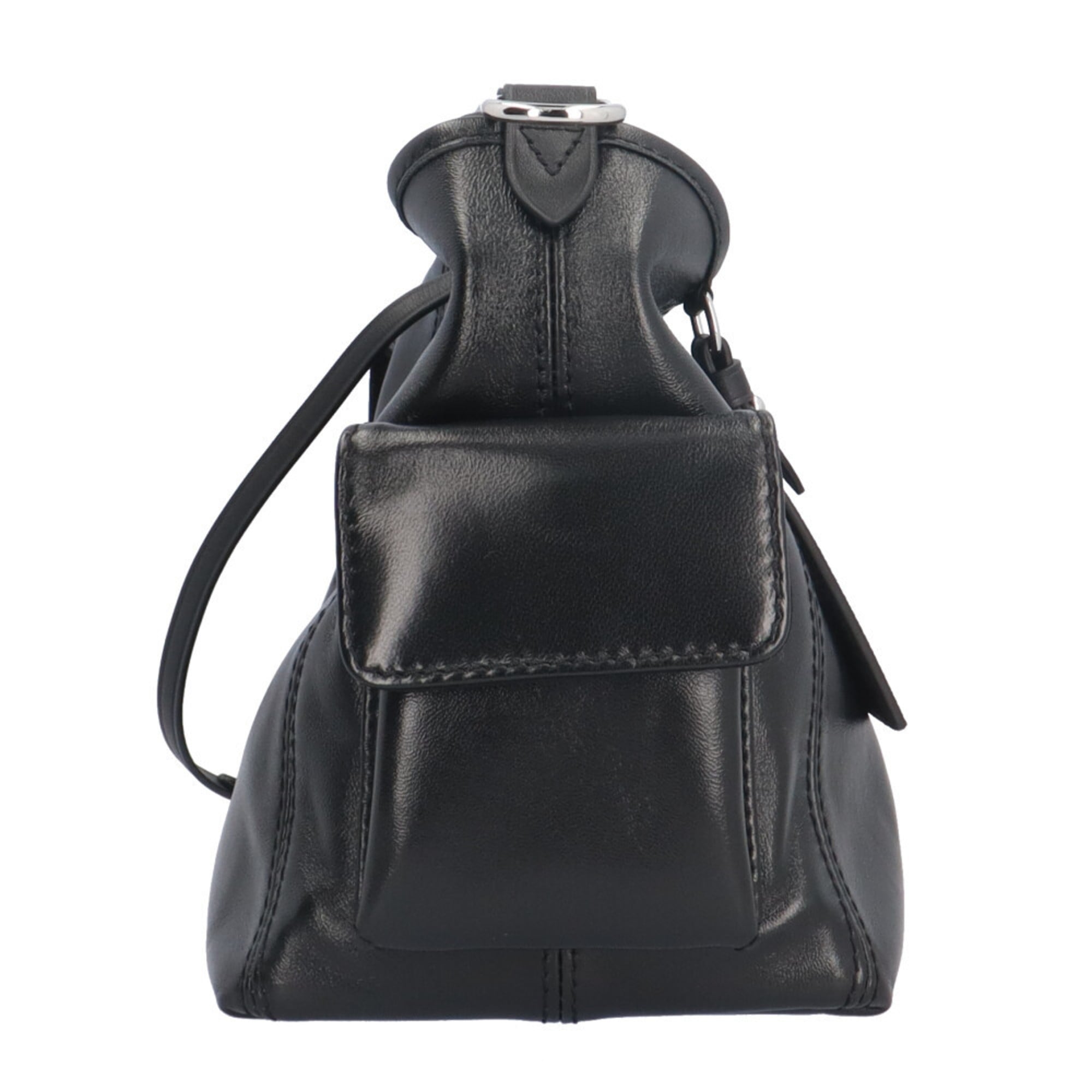 Louis Vuitton Black Leather Shoulder Bag (Pre-Owned)