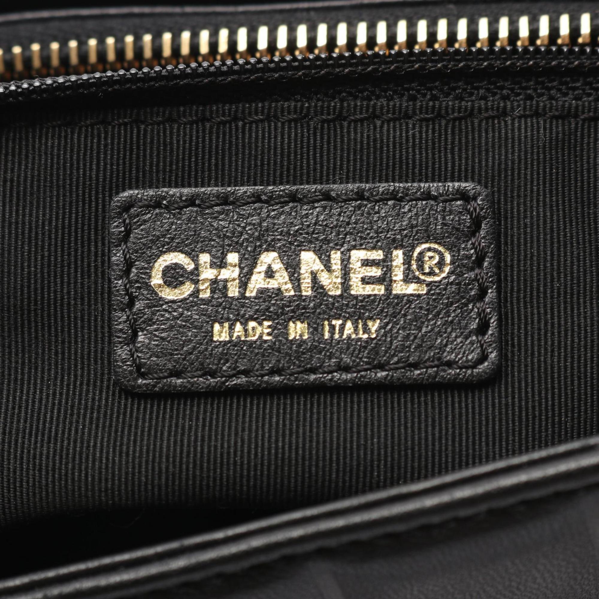 Chanel Black Leather Tote Bag (Pre-Owned)