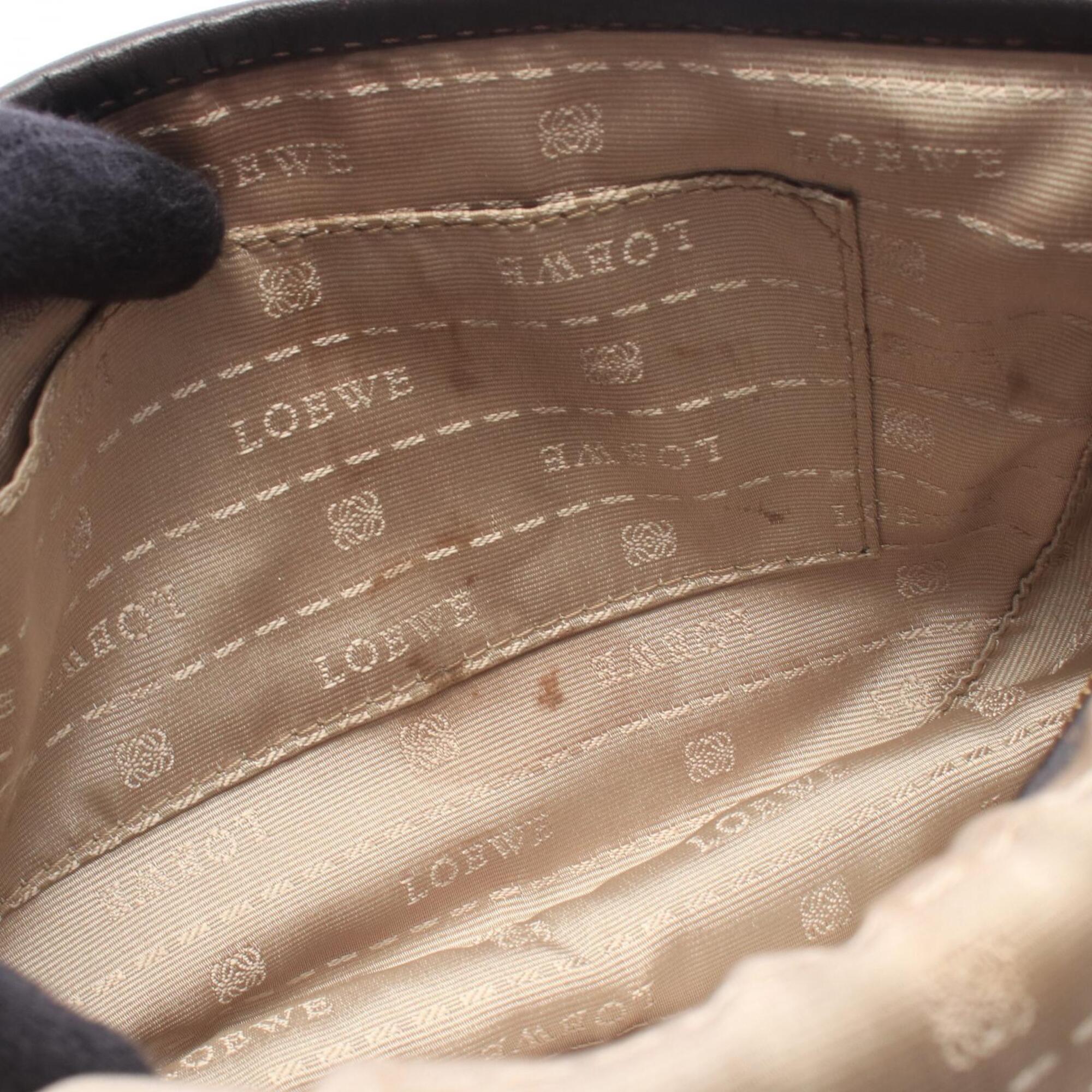 Loewe Brown Leather Handbag Shoulder Bag (Pre-Owned)