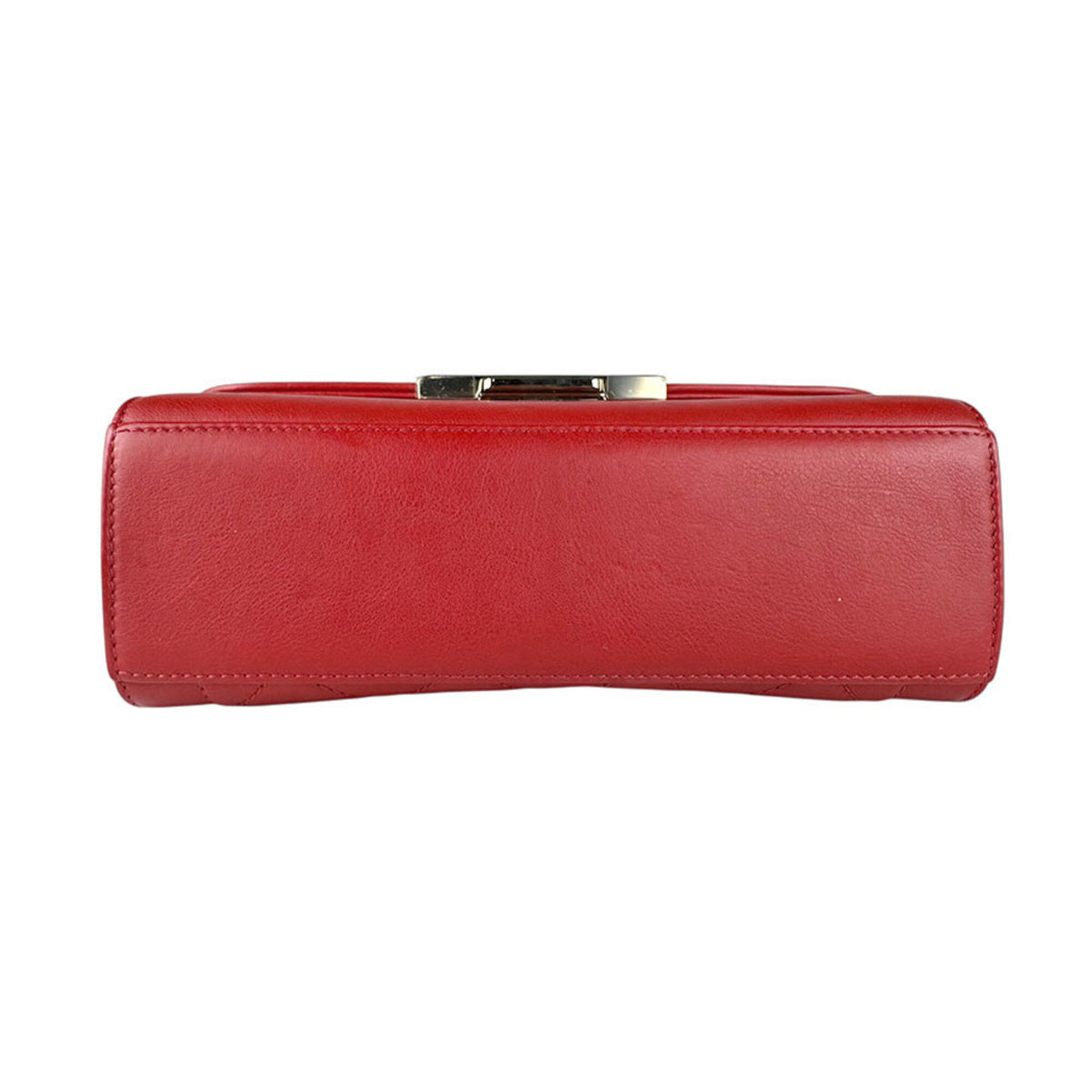 Chanel Red Color Leather Shoulder Bag (Pre-Owned)