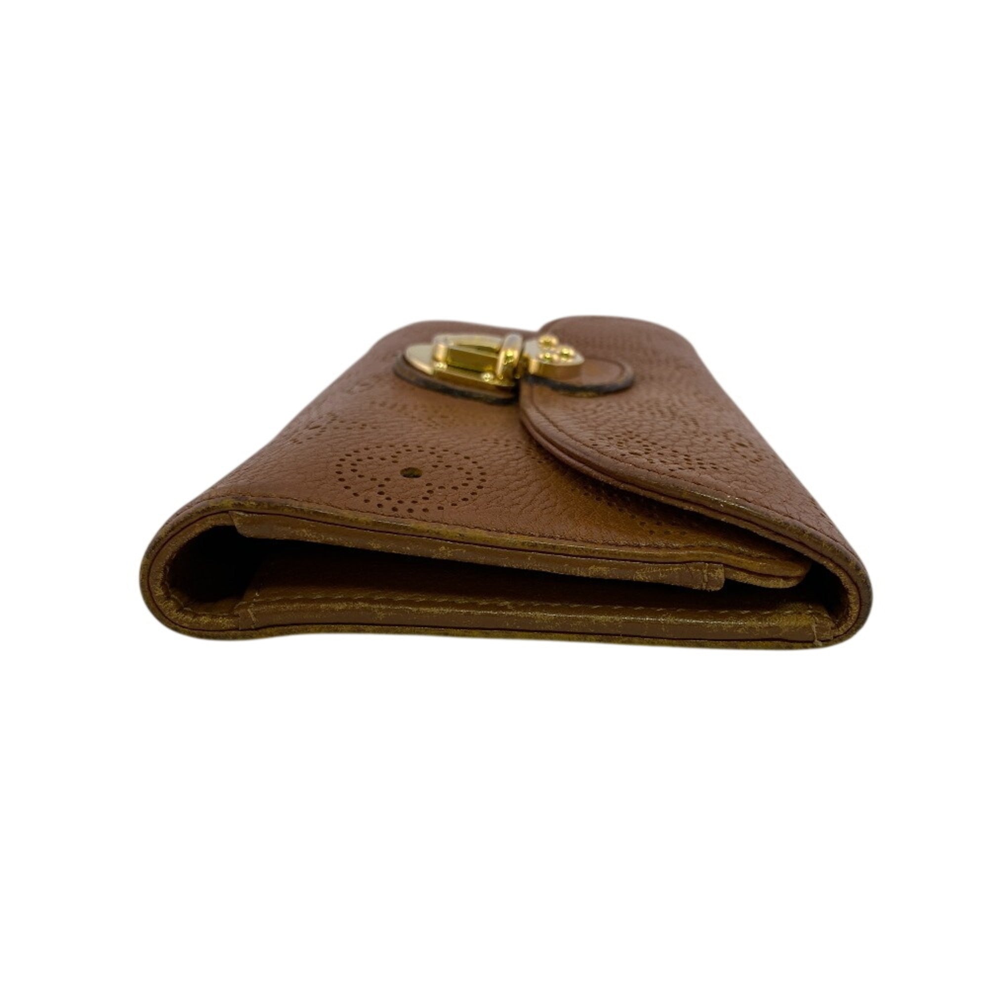 Louis Vuitton Brown Leather Long Wallet (Bi-Fold) (Pre-Owned)